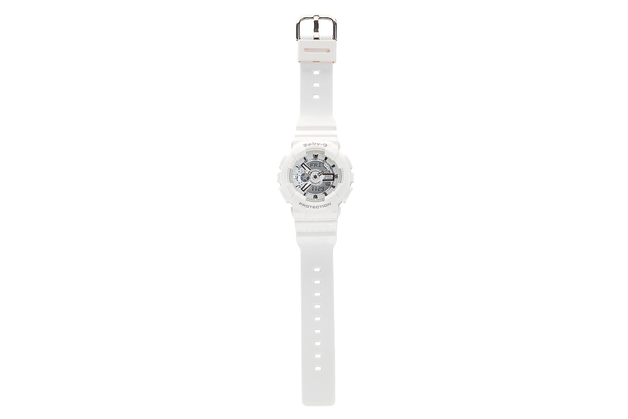 Casio Casio Baby-G BA-110-7A3 кварцевые женские часы часы крупный план серебристый циферблата