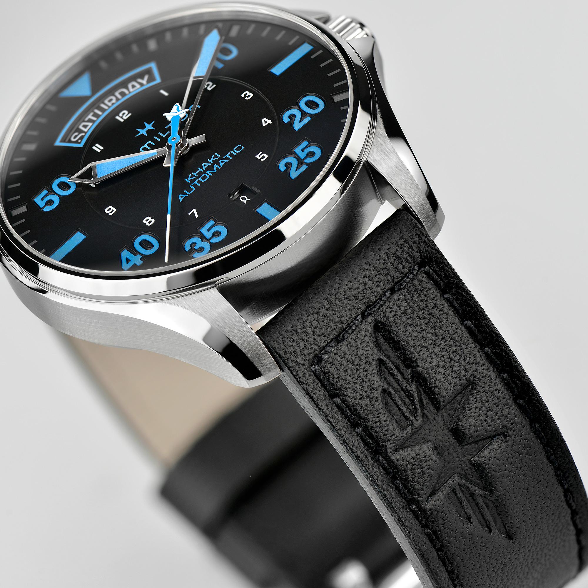 Оригинальные часы Hamilton Hamilton Khaki Aviation Pilot Day Date Air Zermatt Auto H64625731 механические калибр механизма h-40 общий вид