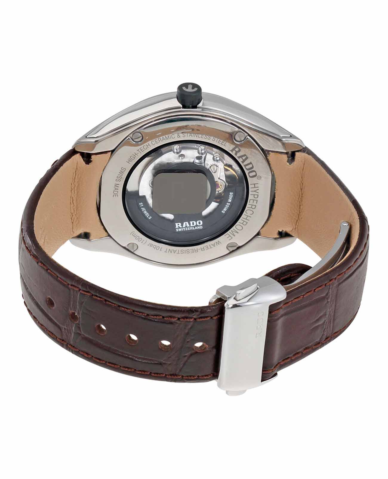 Rado Rado Hyperchrome R32165115, hyperchrome швейцария мужские часы на браслете кожаный боковой вид