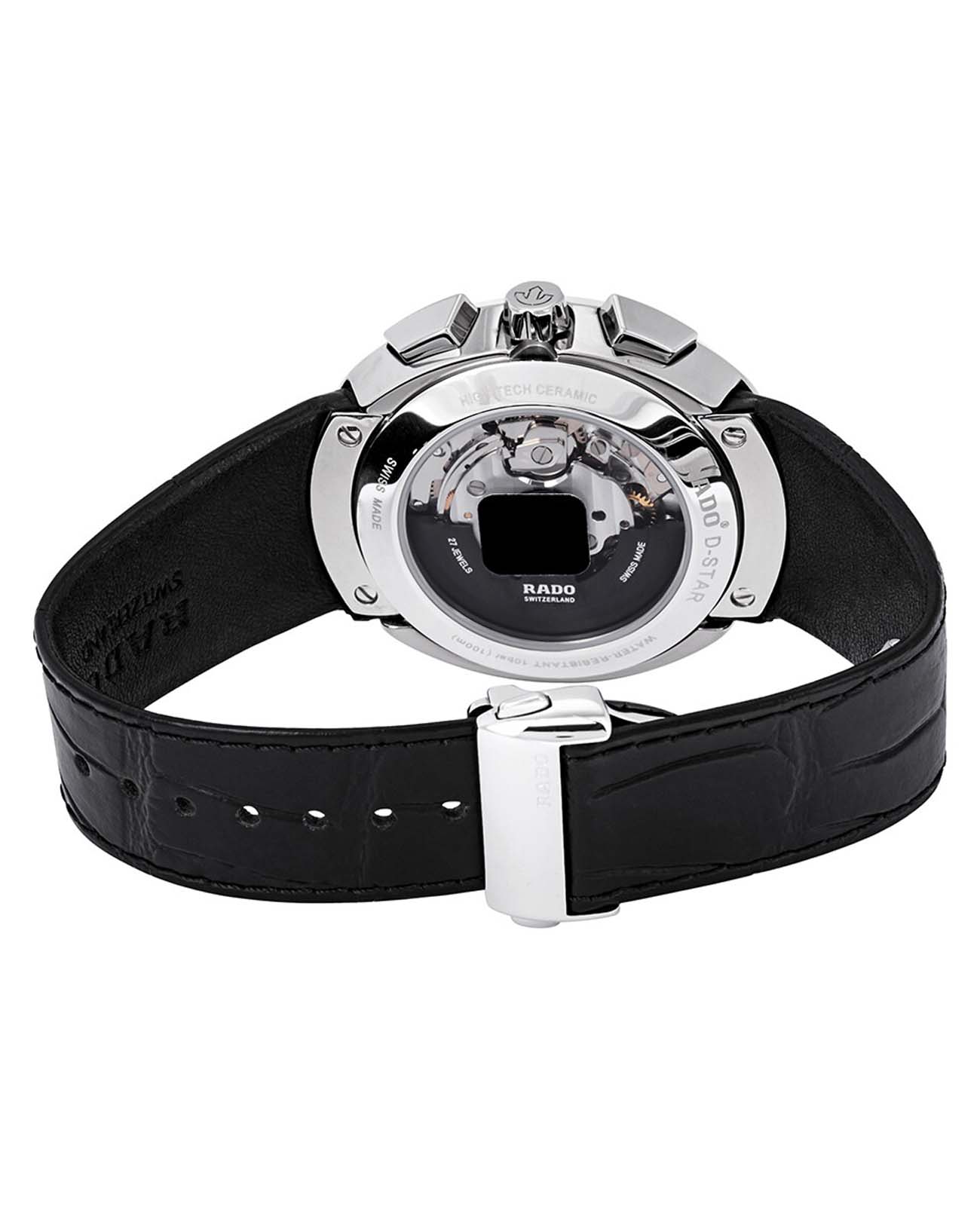 Rado Rado D-Star R15198155,  швейцария мужские часы на браслете кожаный боковой вид