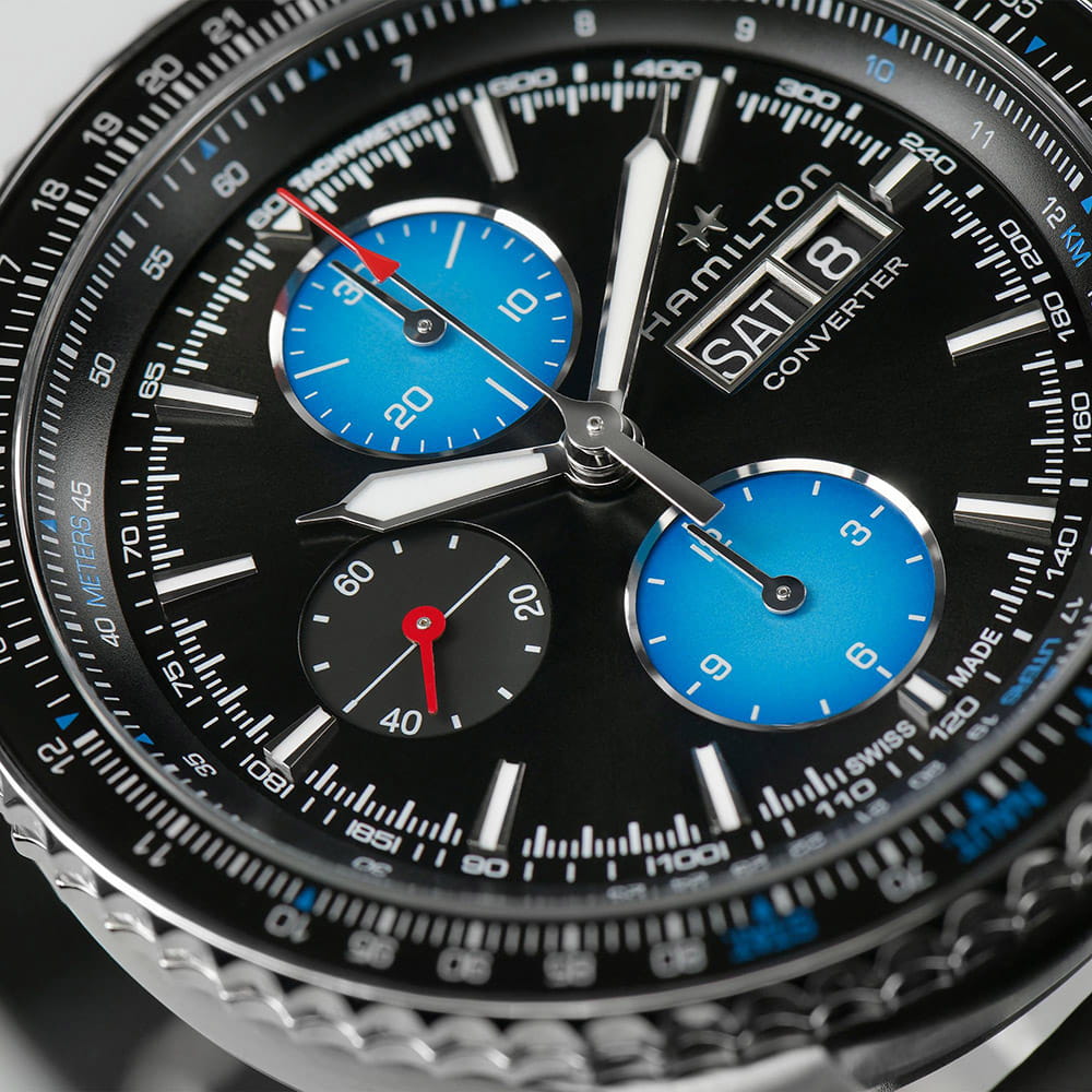 Hamilton Hamilton Khaki Aviation Converter Air Zermatt Limited Edition H76706730 , наручные мужские часы фото под углом