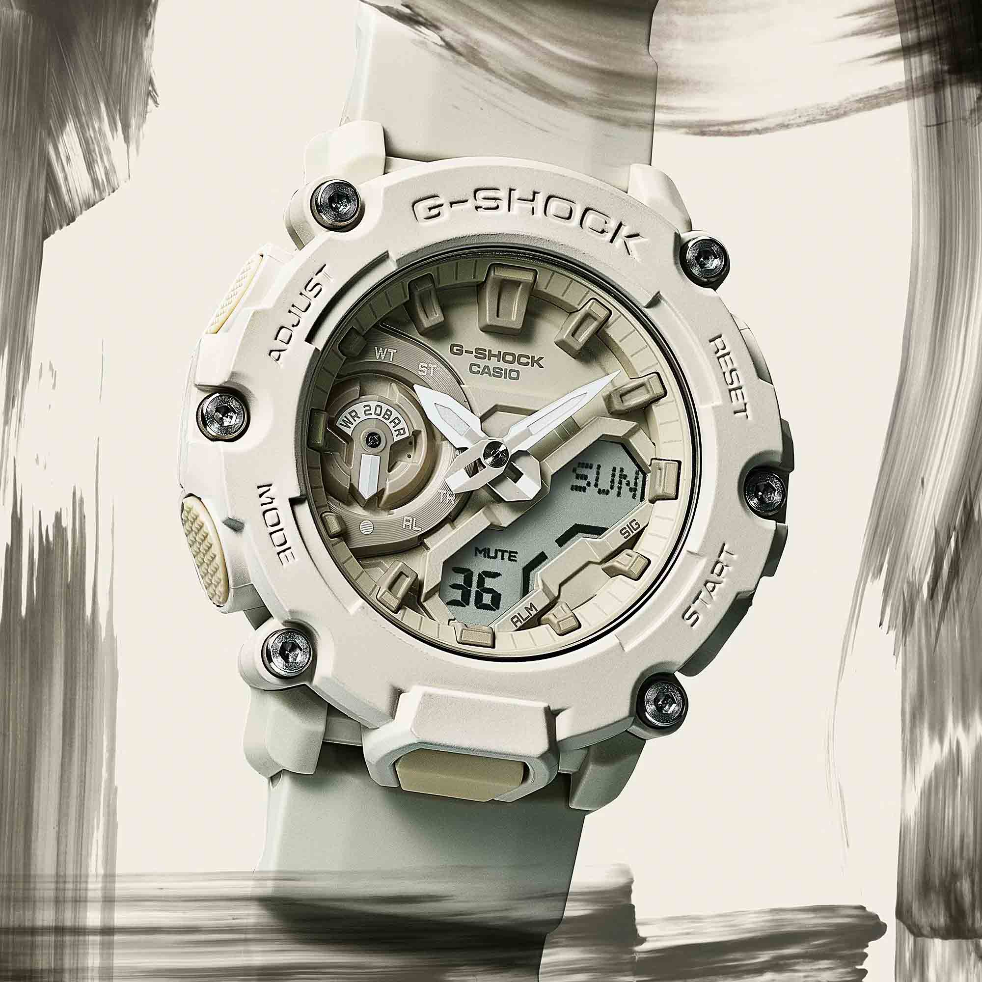 Casio Casio G-Shock GA-2200NC-7A, g-shock япония мужские часы на браслете полимер боковой вид