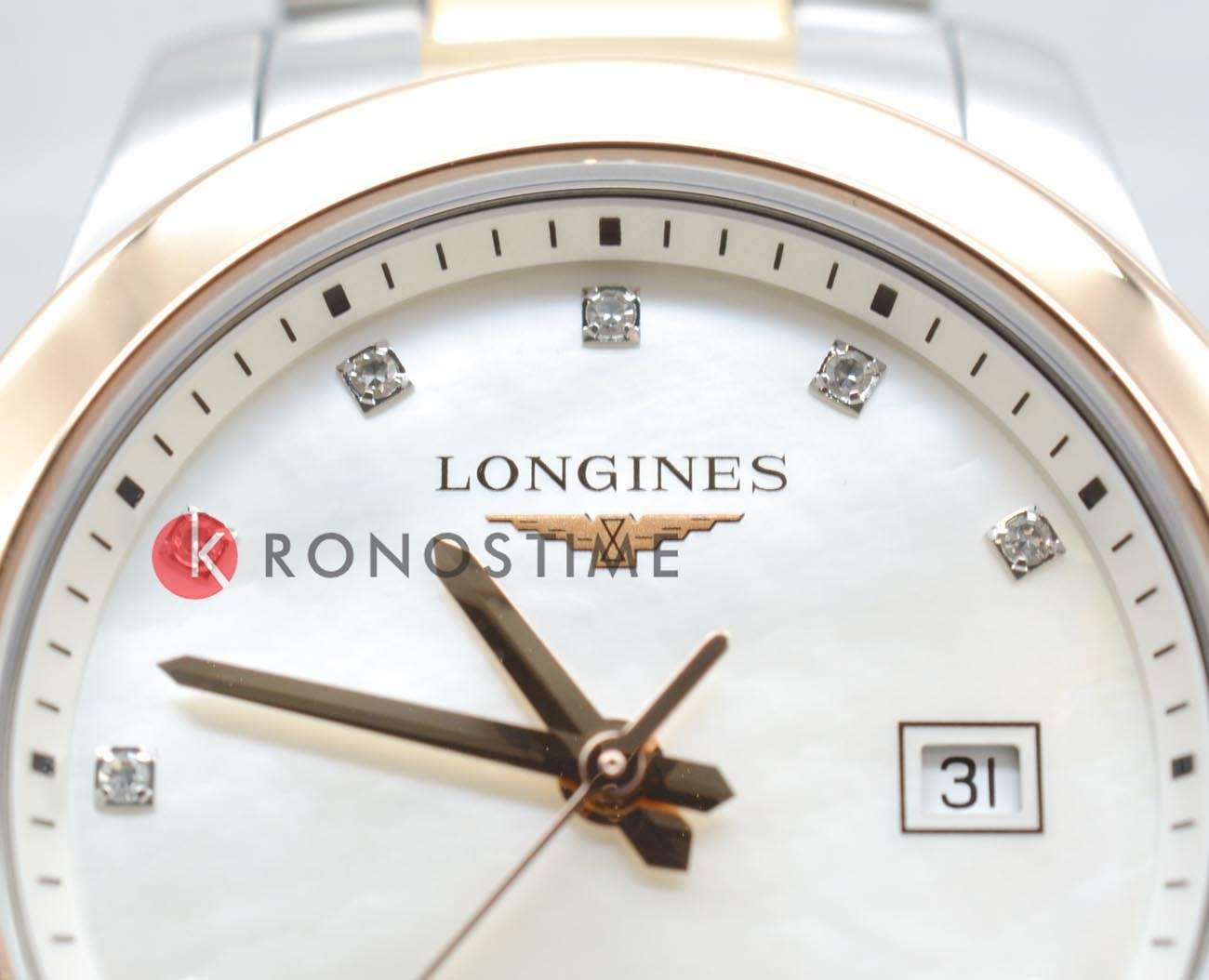 Longines Longines Conquest L3.376.3.88.7, conquest швейцария женские часы на браслете сталь c pvd покрытием боковой вид