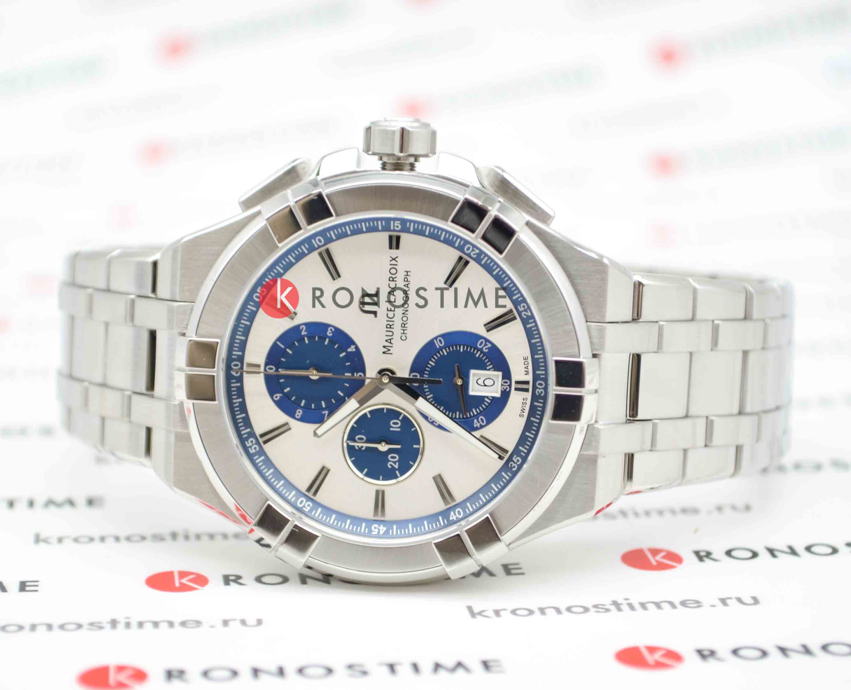 Maurice Lacroix Maurice Lacroix Aikon Chronograph AI1018-SS002-131-1 мужские часы  циферблат на запястье