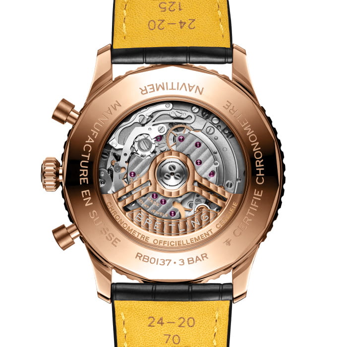 Оригинальные часы Breitling Breitling Navitimer B01 Chronograph 46 RB0137241L1P1 механические калибр механизма мануфактурный механизм breitling caliber b01 общий вид
