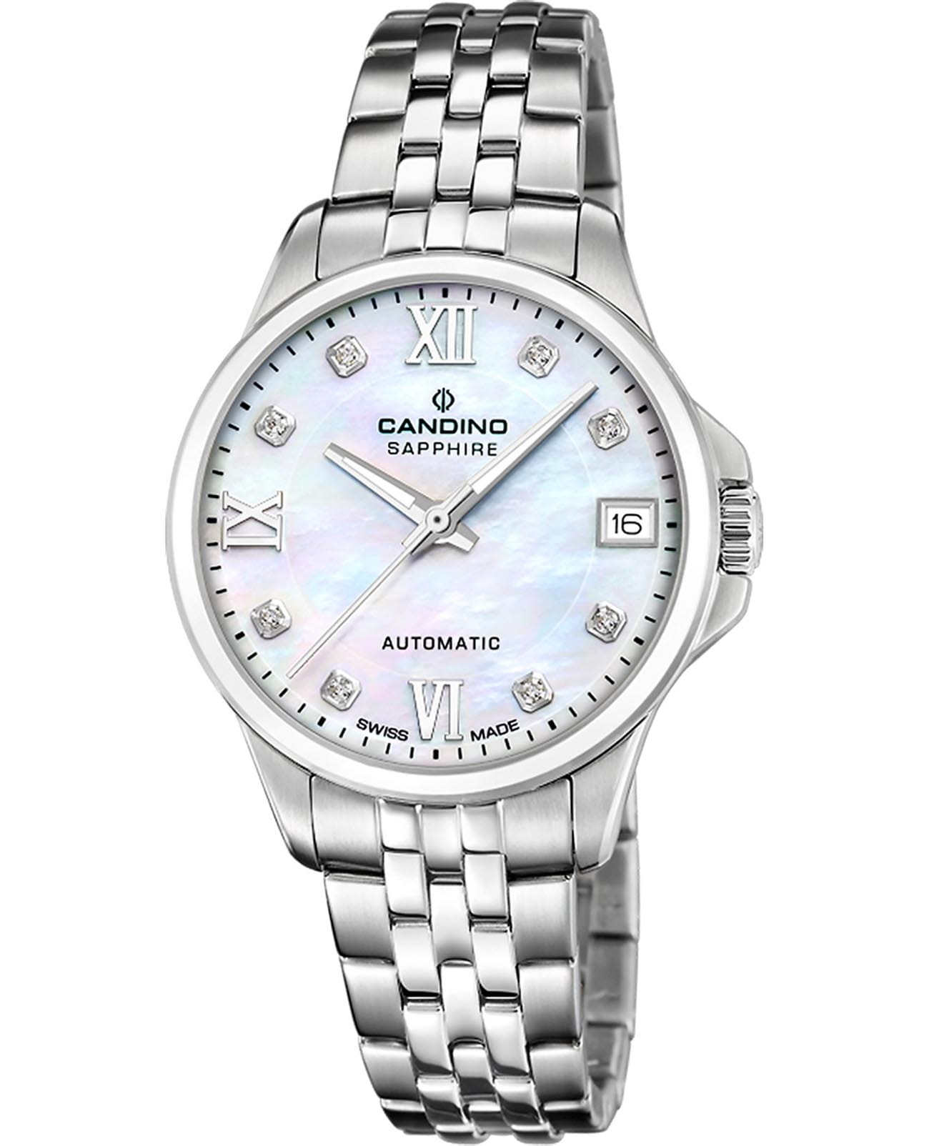 Candino Candino Automatic Ladies C4770/1  C4770/1 механические женские часы перламутровый циферблат, браслет нержавеющая сталь — вид спереди