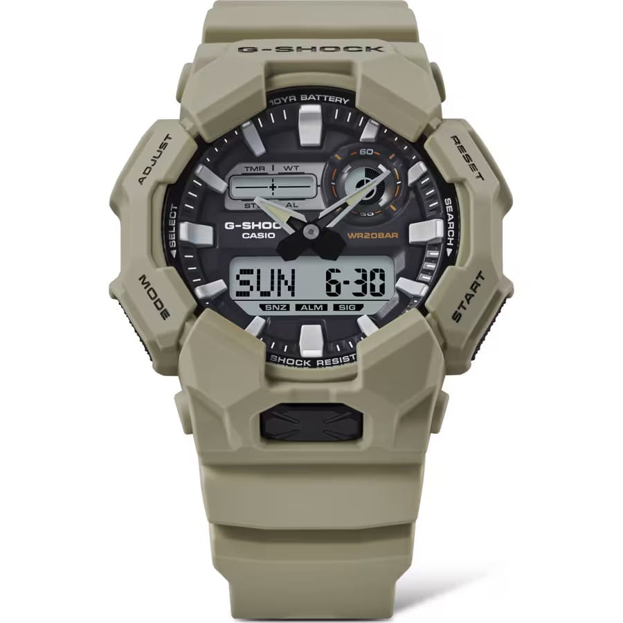 Casio Casio GA-010-5A мужские часы черный циферблат на запястье