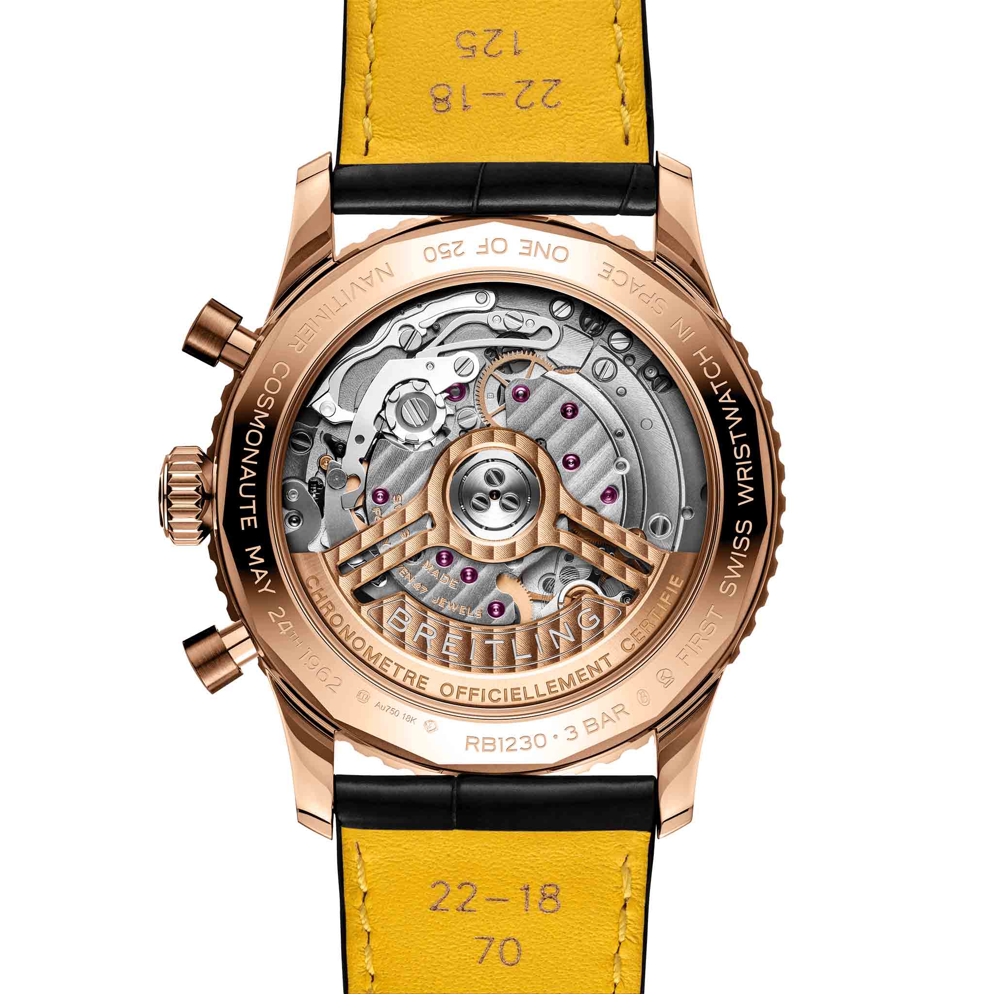 Оригинальные часы Breitling Breitling Navitimer B12 Chronograph 41 Cosmonaute RB12302A1L1P1 механические калибр механизма мануфактурный механизм breitling caliber b12 общий вид