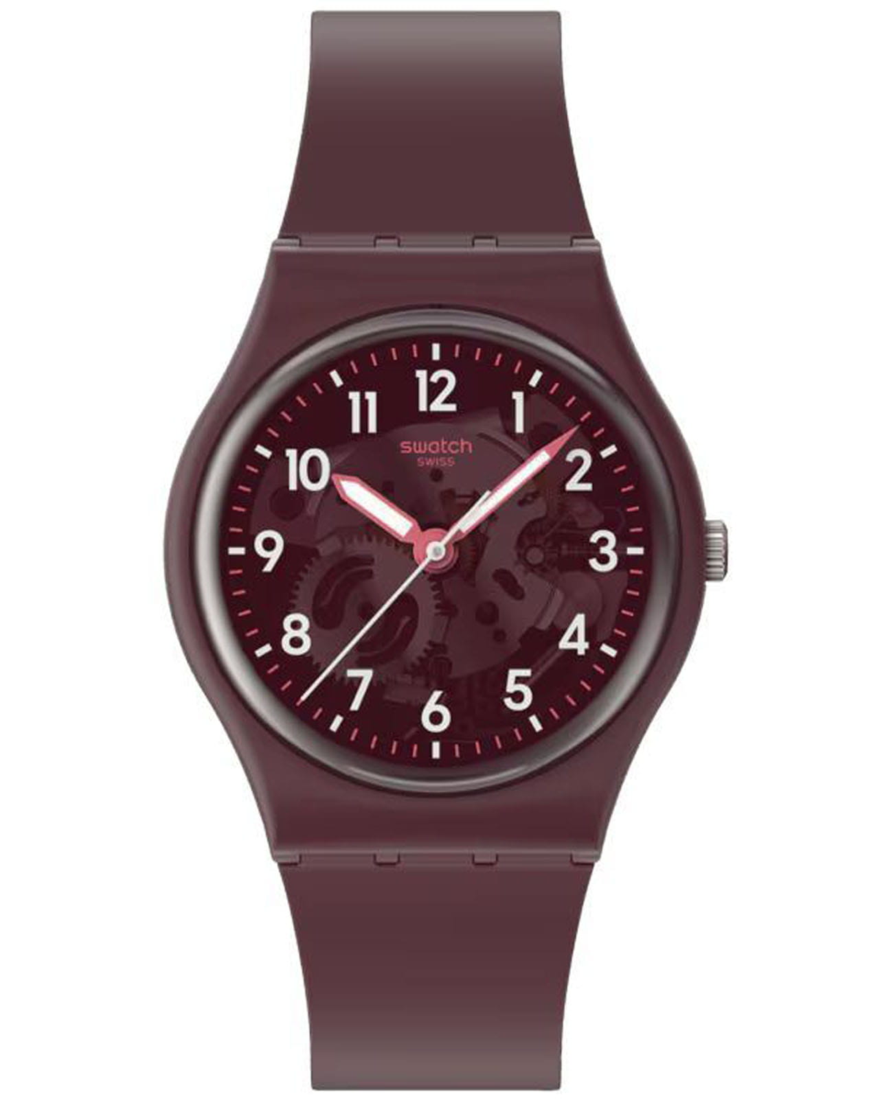 Swatch Swatch Gent Biosourced Lacquered SO28R115  SO28R115 кварцевые женские часы коричневый циферблат, браслет биоматериал — вид спереди