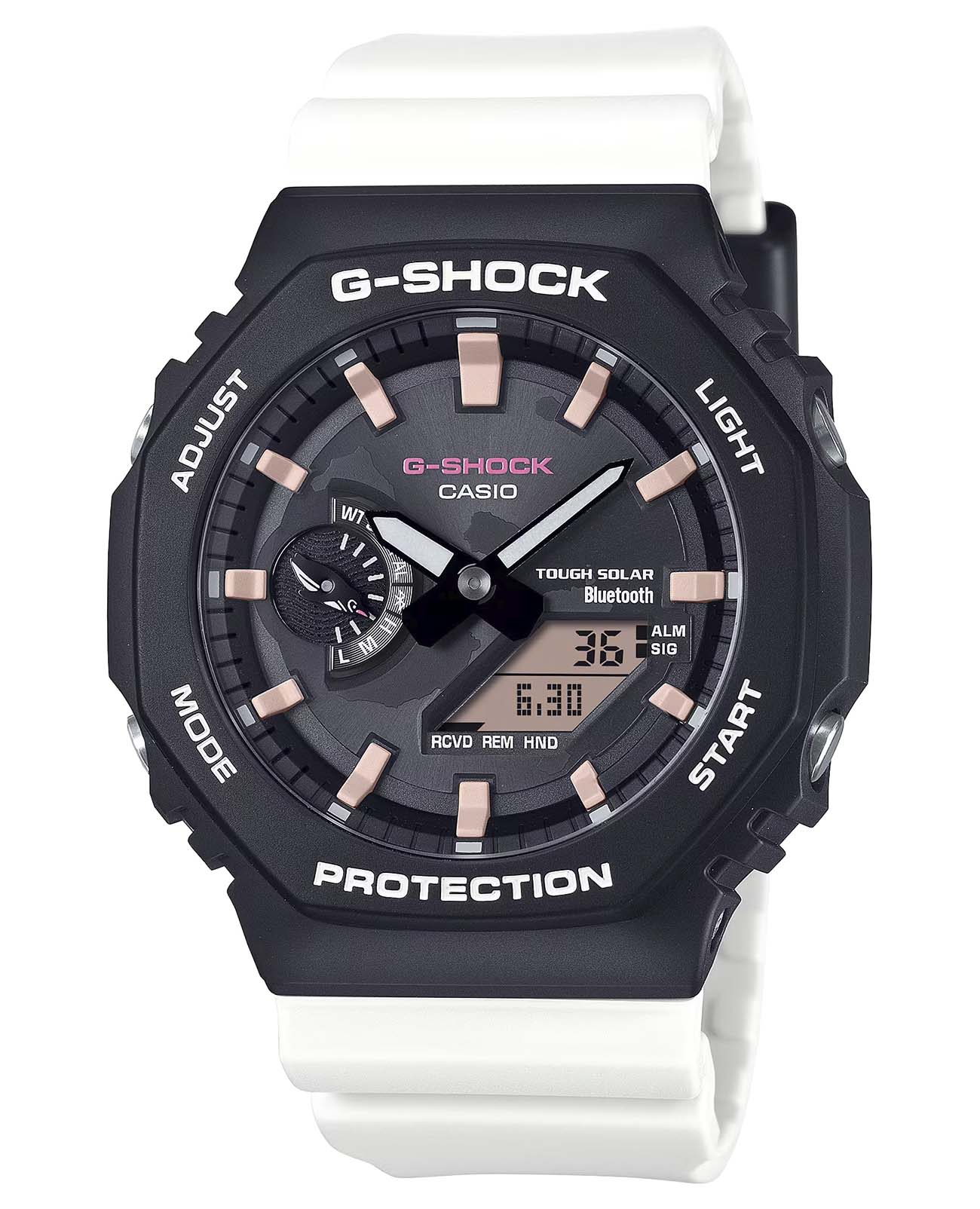Casio Casio G-Shock GA-B2100CD-1A7 GA GA-B2100CD-1A7 электронные мужские часы черный циферблат, браслет пластик — вид спереди