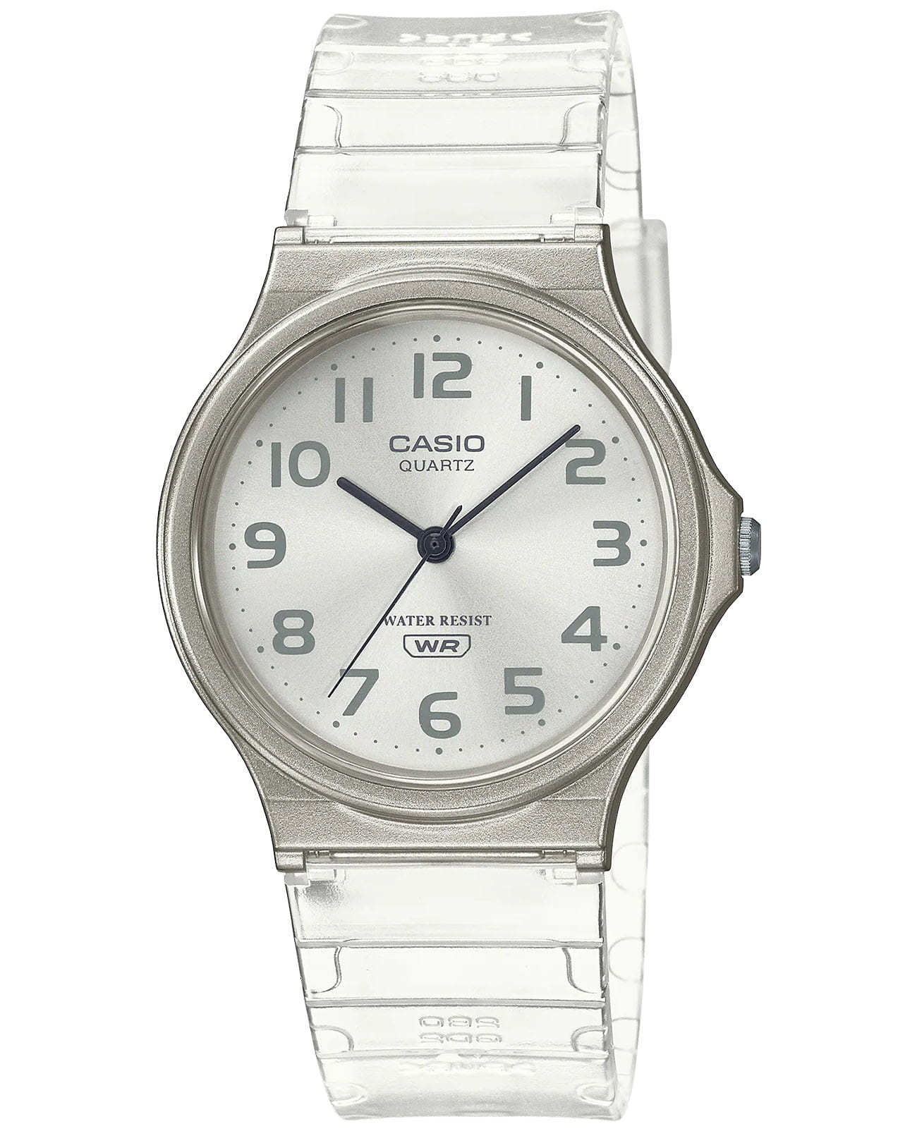 Casio Casio Collection MQ-24S-7B  MQ-24S-7B кварцевые женские часы серебристый циферблат, браслет пластик — вид спереди