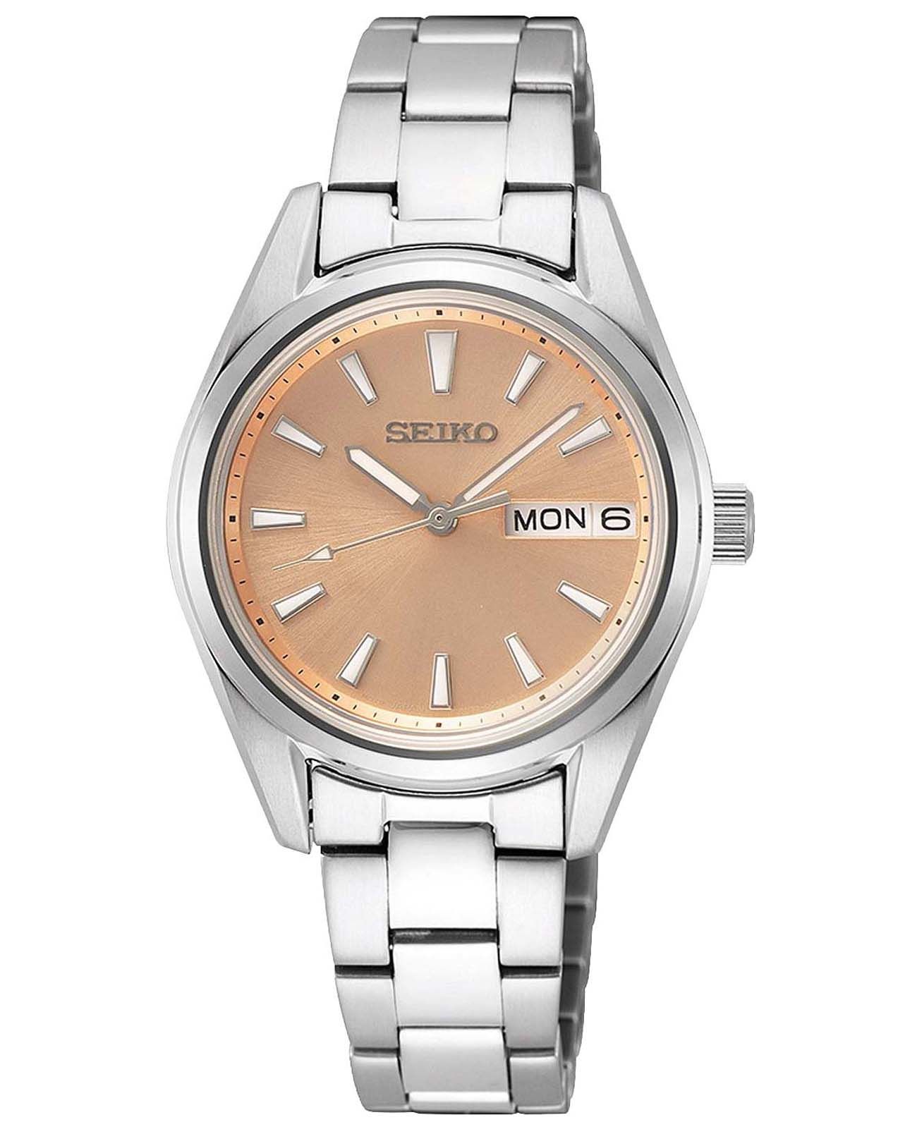 Seiko Seiko CS Dress SUR351P1  SUR351P1 кварцевые женские часы розовый циферблат, браслет нержавеющая сталь — вид спереди