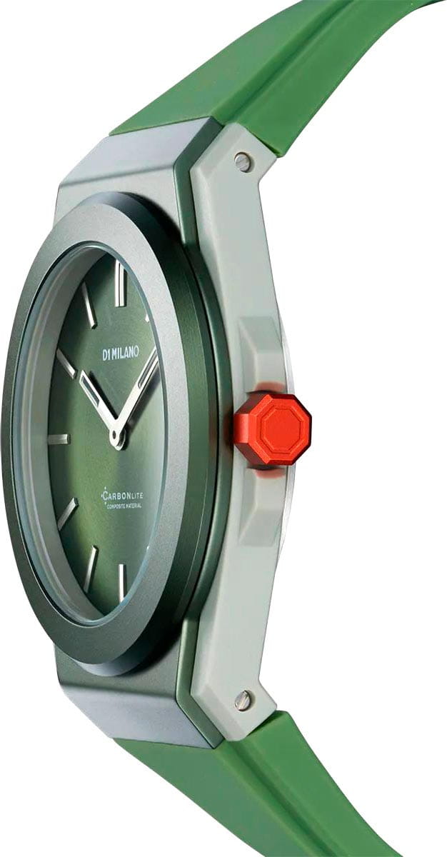 D1 Milano D1 Milano Carbonlite CLRJ06 мужские часы зеленый циферблат на запястье