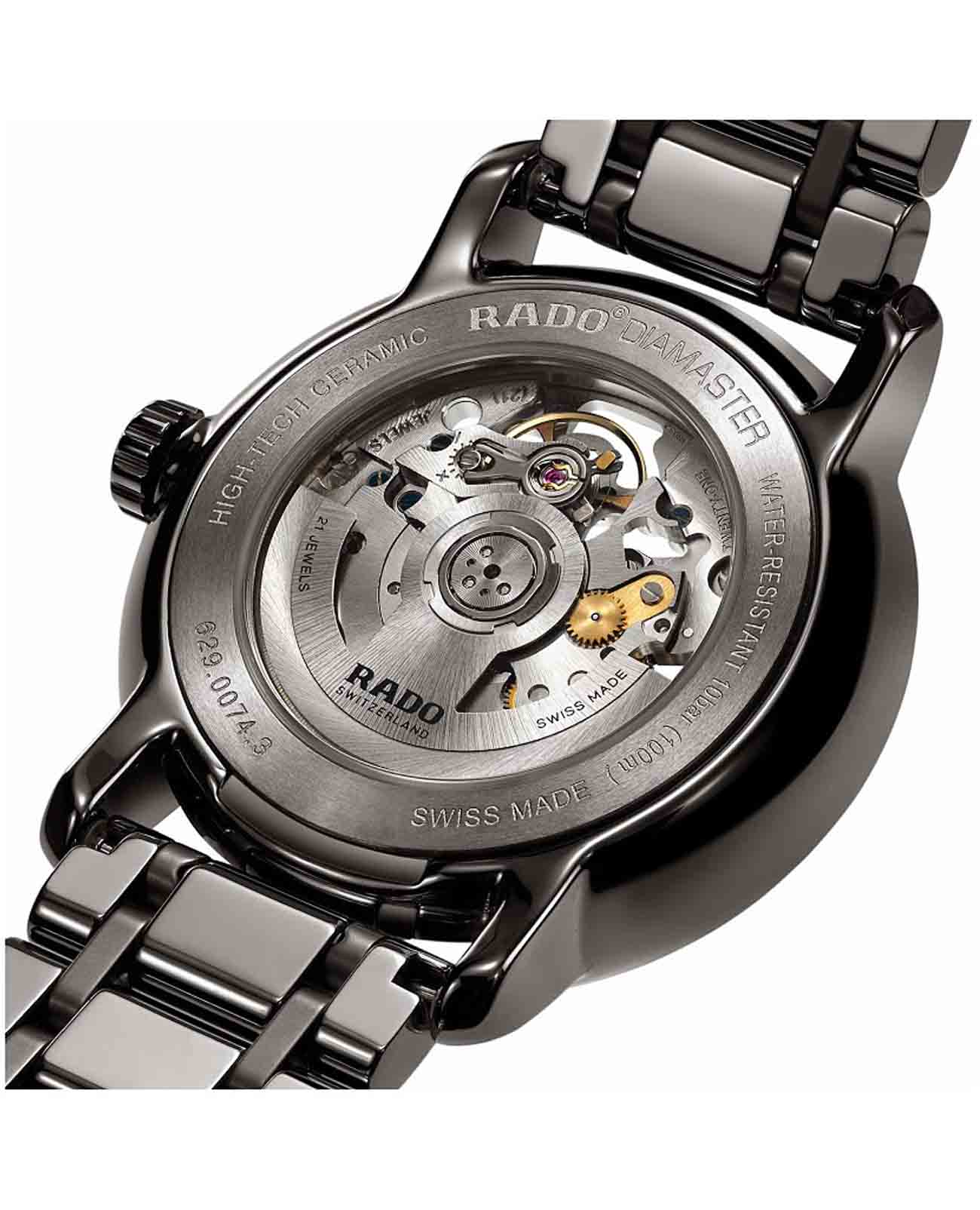 Rado Rado Rado DiaMaster Automatic Skeleton R14132122, diamaster швейцария мужские часы на браслете высокотехнологичная керамика боковой вид