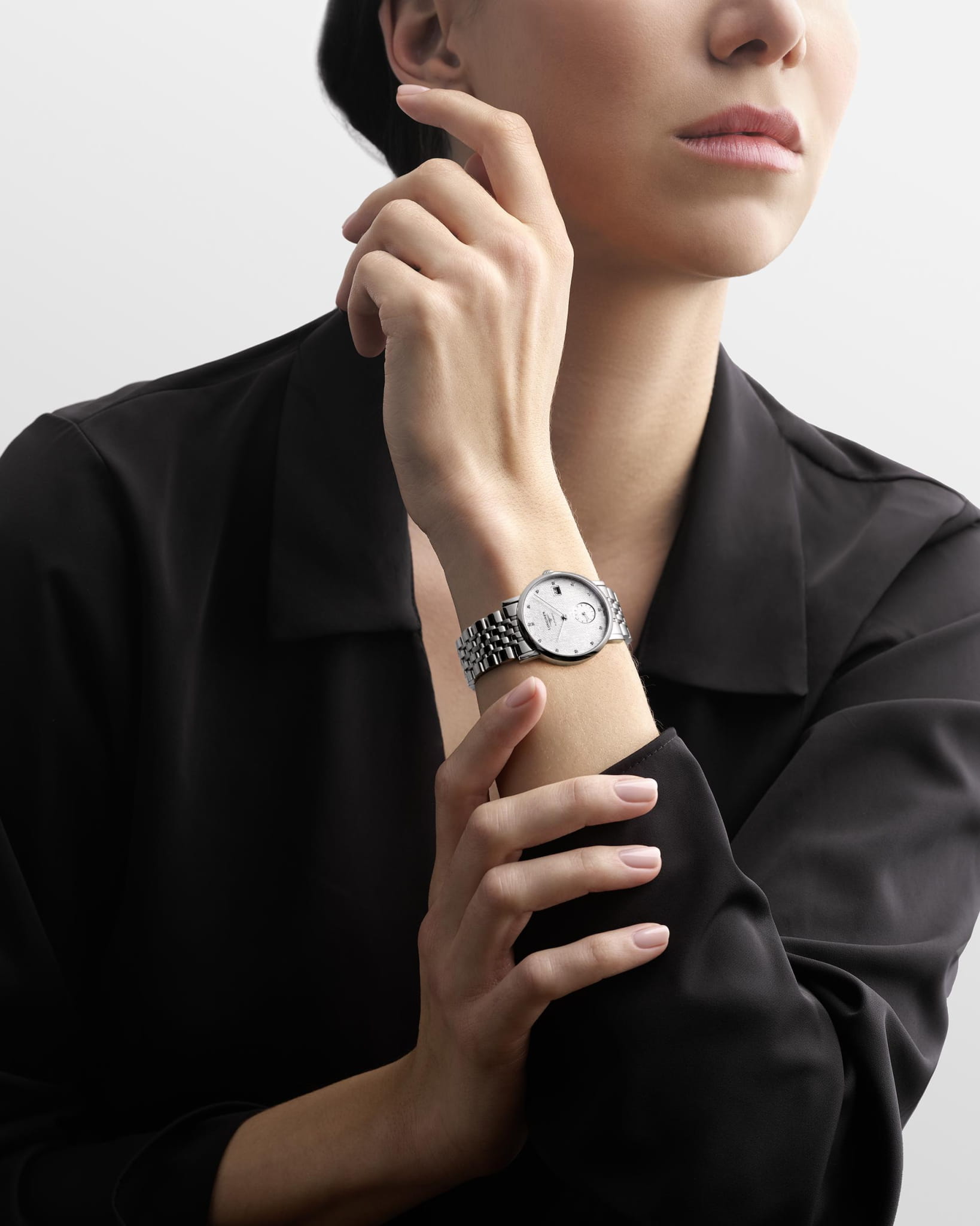 Longines Longines Elegant Collection L4.312.4.77.6 женские часы серебристый циферблат на запястье