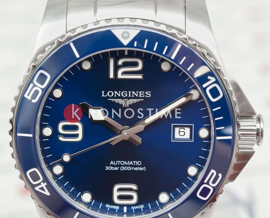 Longines Longines HydroConquest L3.781.4.96.6, hydroconquest швейцария мужские часы на браслете нержавеющая сталь боковой вид