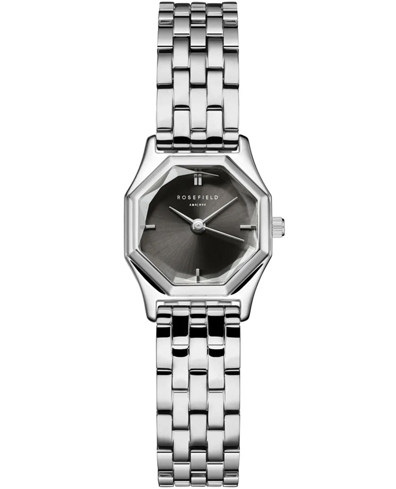 Rosefield Rosefield The Gemme GGSSS-G05  GGSSS-G05 кварцевые женские часы черный циферблат, браслет нержавеющая сталь — вид спереди