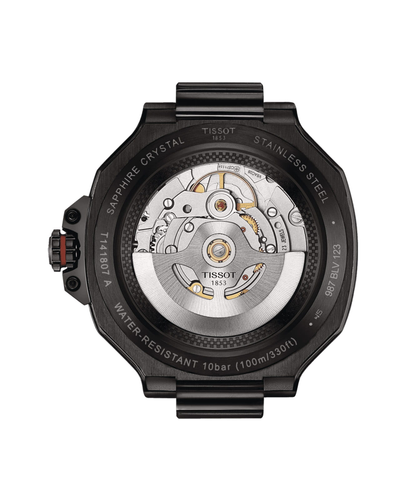 Tissot Tissot T-Race Powermatic 80 T141.807.37.057.00, t-sport швейцария мужские часы на браслете силикон боковой вид