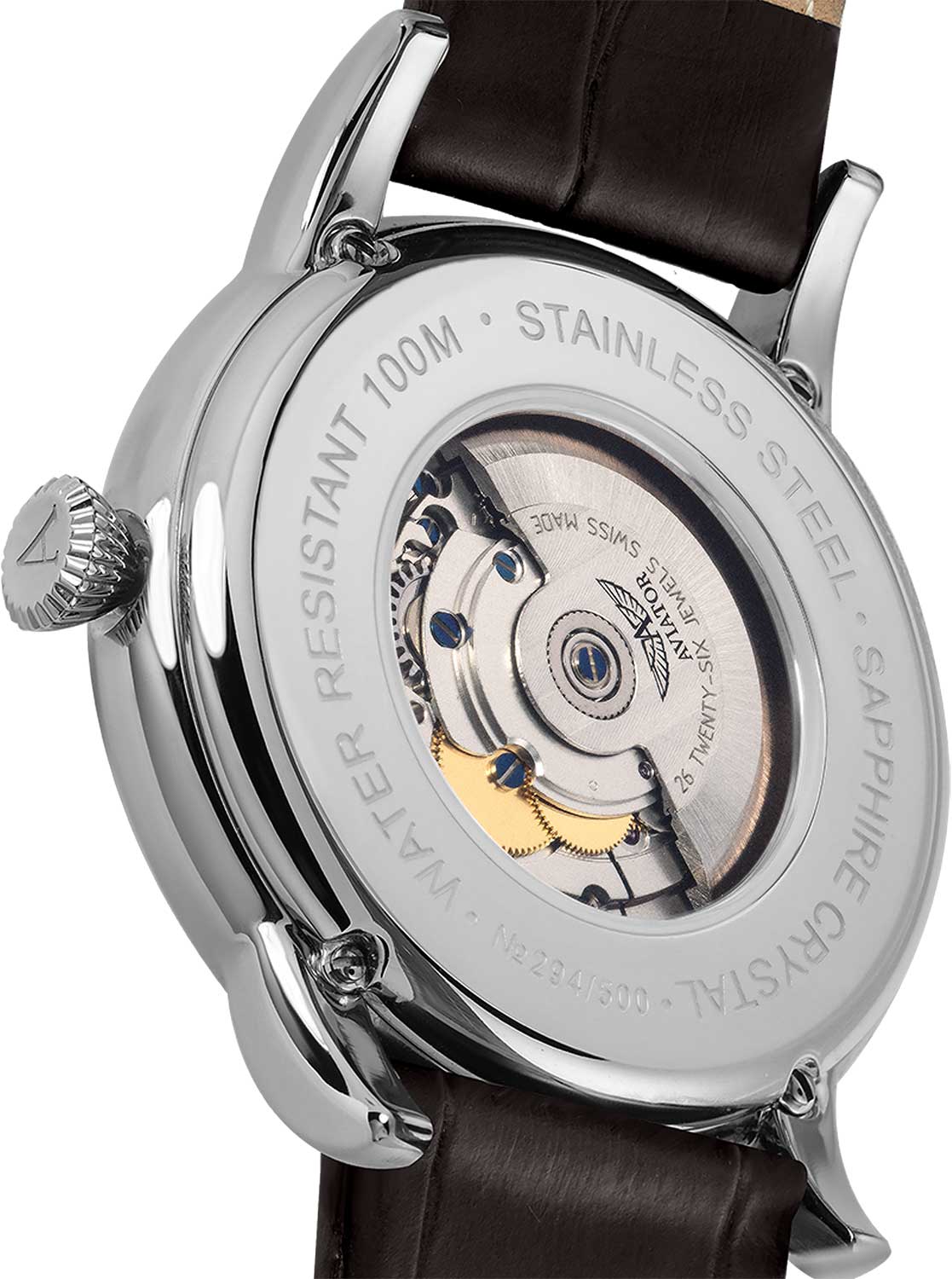 Aviator Aviator Douglas Day-Date V.3.20.0.140.4, douglas day date швейцария мужские часы на браслете кожаный боковой вид