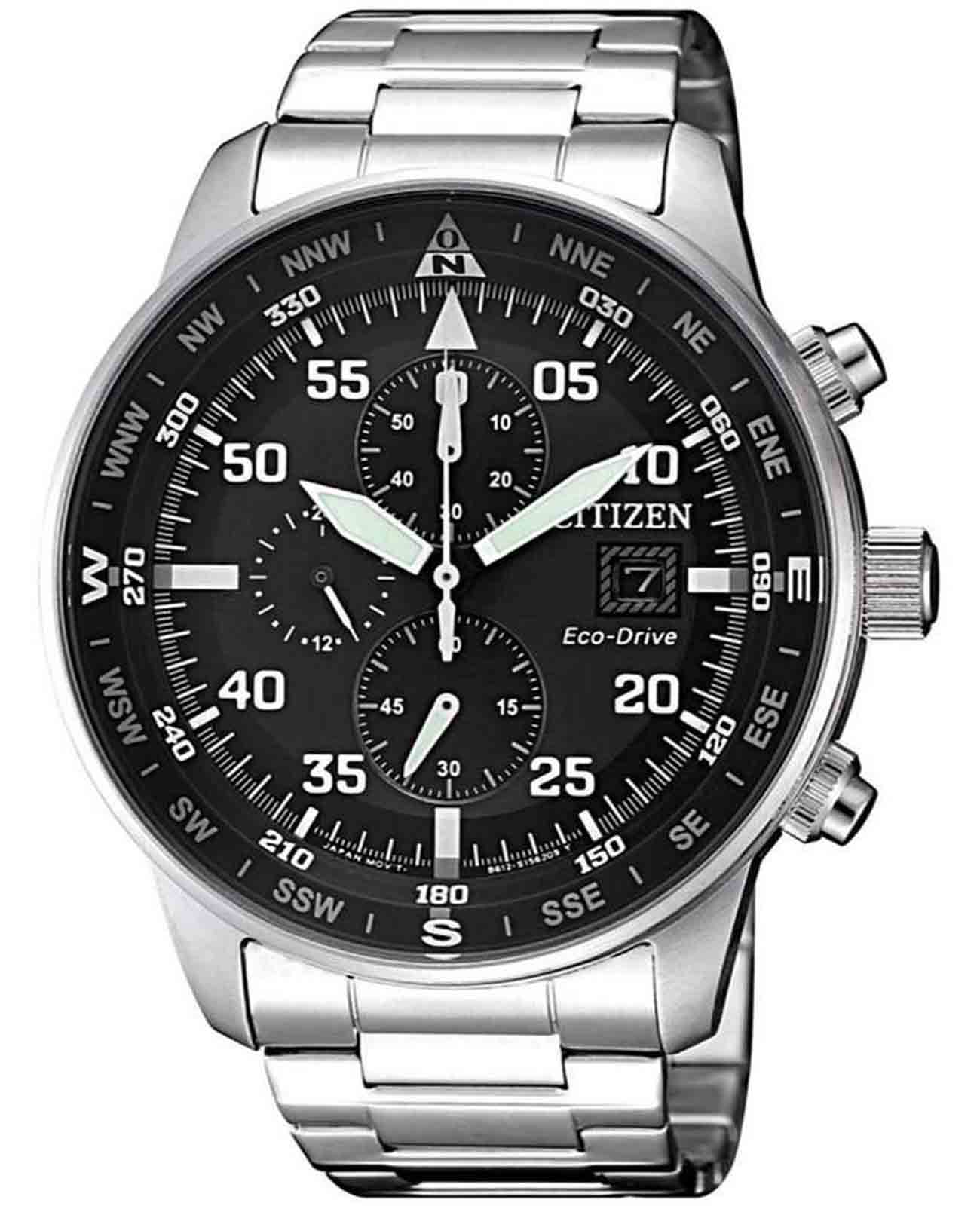 Citizen Citizen Eco-Drive CA0690-88E  CA0690-88E кварцевые мужские часы черный циферблат, браслет нержавеющая сталь — вид спереди