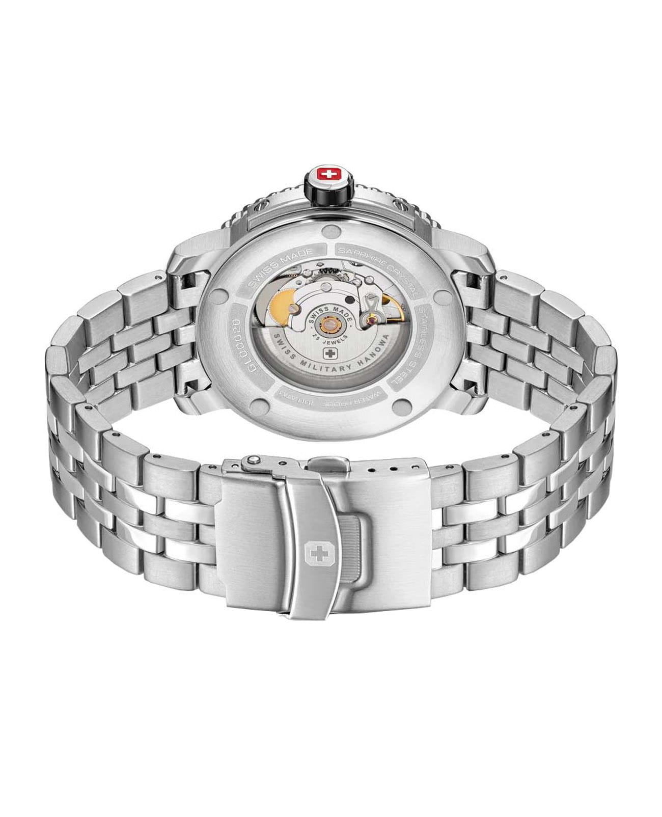 Swiss Military Hanowa Swiss Military Hanowa Maitre Plongeur SMWGL0002001-SET,  швейцария мужские часы на браслете нержавеющая сталь боковой вид