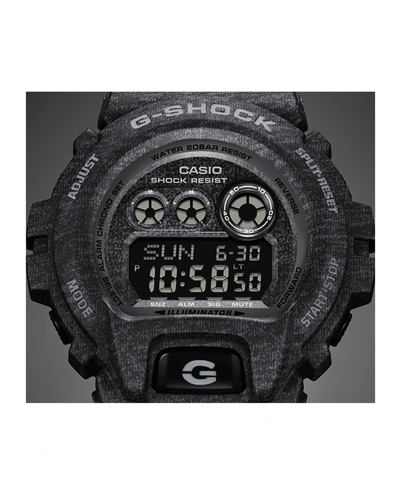 Casio GD-X6900HT-1ER мужские часы застежка крупным планом
