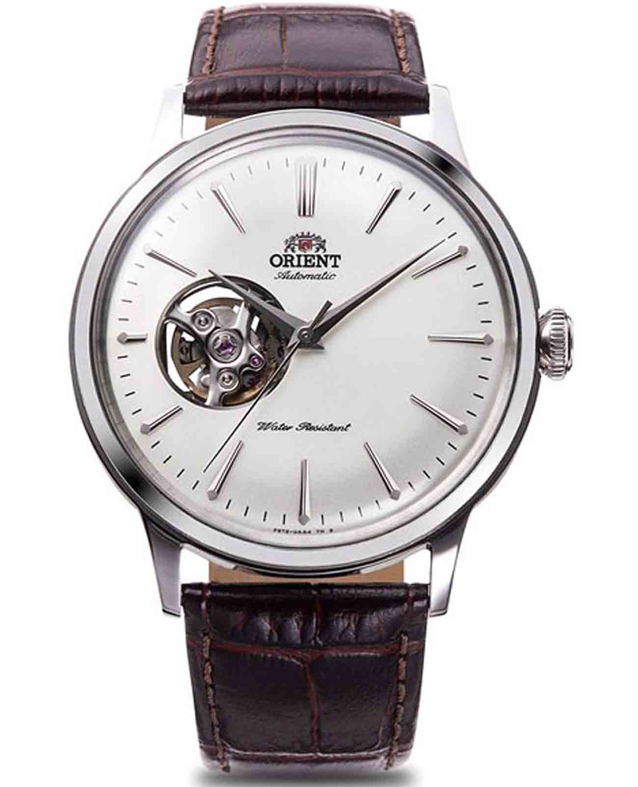 Orient Orient Classic Automatic RA-AG0005S (RN-AG0005S)  RA-AG0005S механические мужские часы белый циферблат, браслет кожаный — вид спереди
