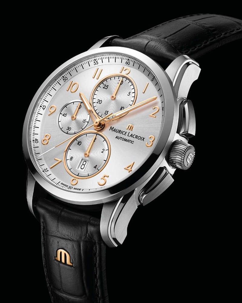 Оригинальные часы Maurice Lacroix Maurice Lacroix Pontos Chronograph PT6388-SS001-220-2 механические калибр механизма ml112 общий вид