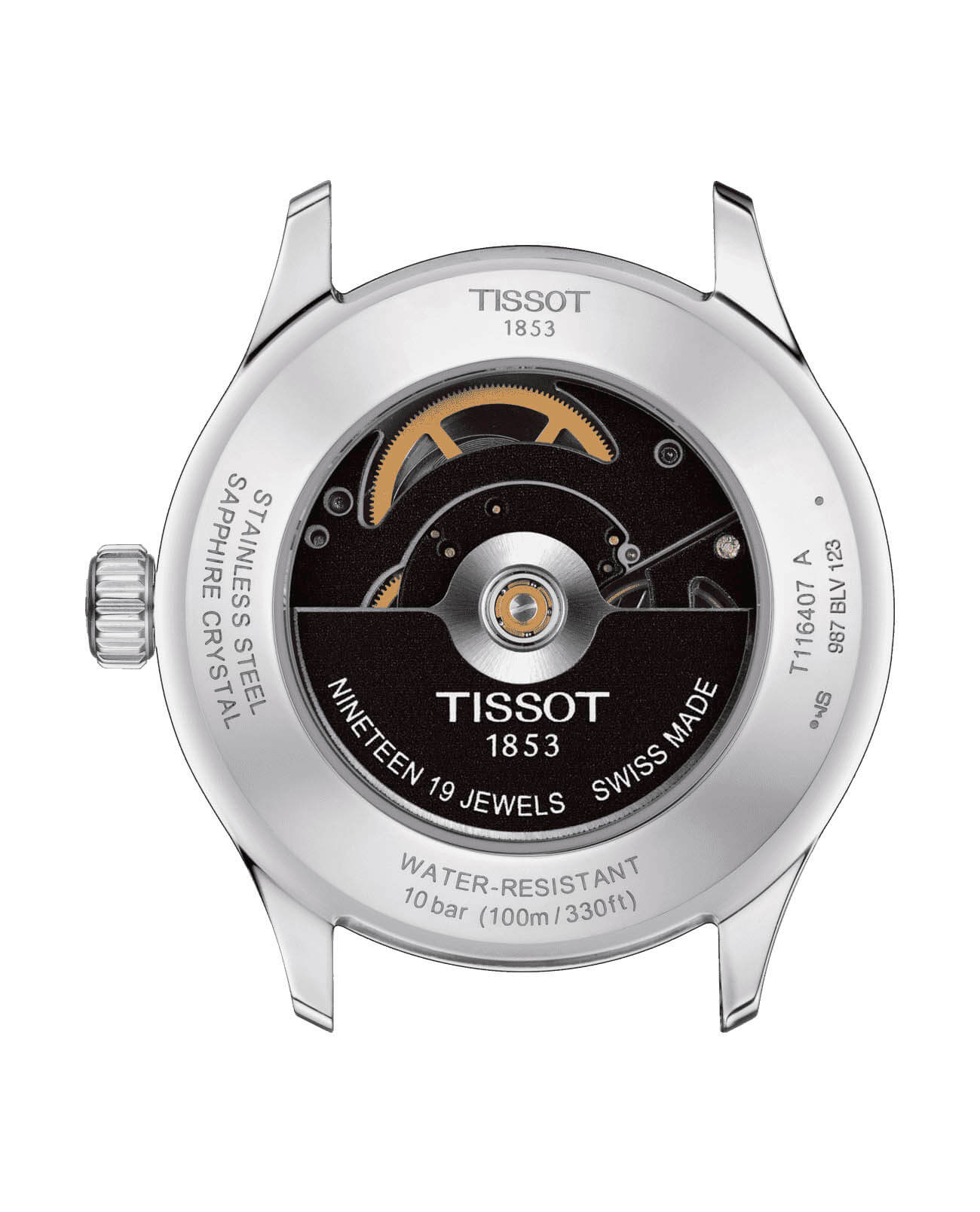 Tissot Tissot Gent XL Swissmatic T116.407.11.051.00, t-sport швейцария мужские часы на браслете нержавеющая сталь боковой вид