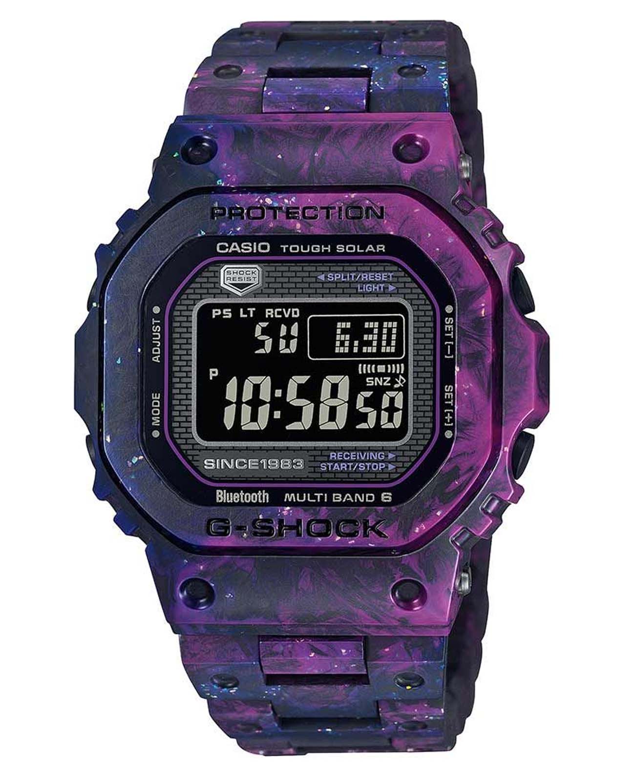 Casio Casio G-Shock GCW-B5000UN-6 Premium GCW-B5000UN-6 электронные мужские часы  циферблат, браслет пластик — вид спереди