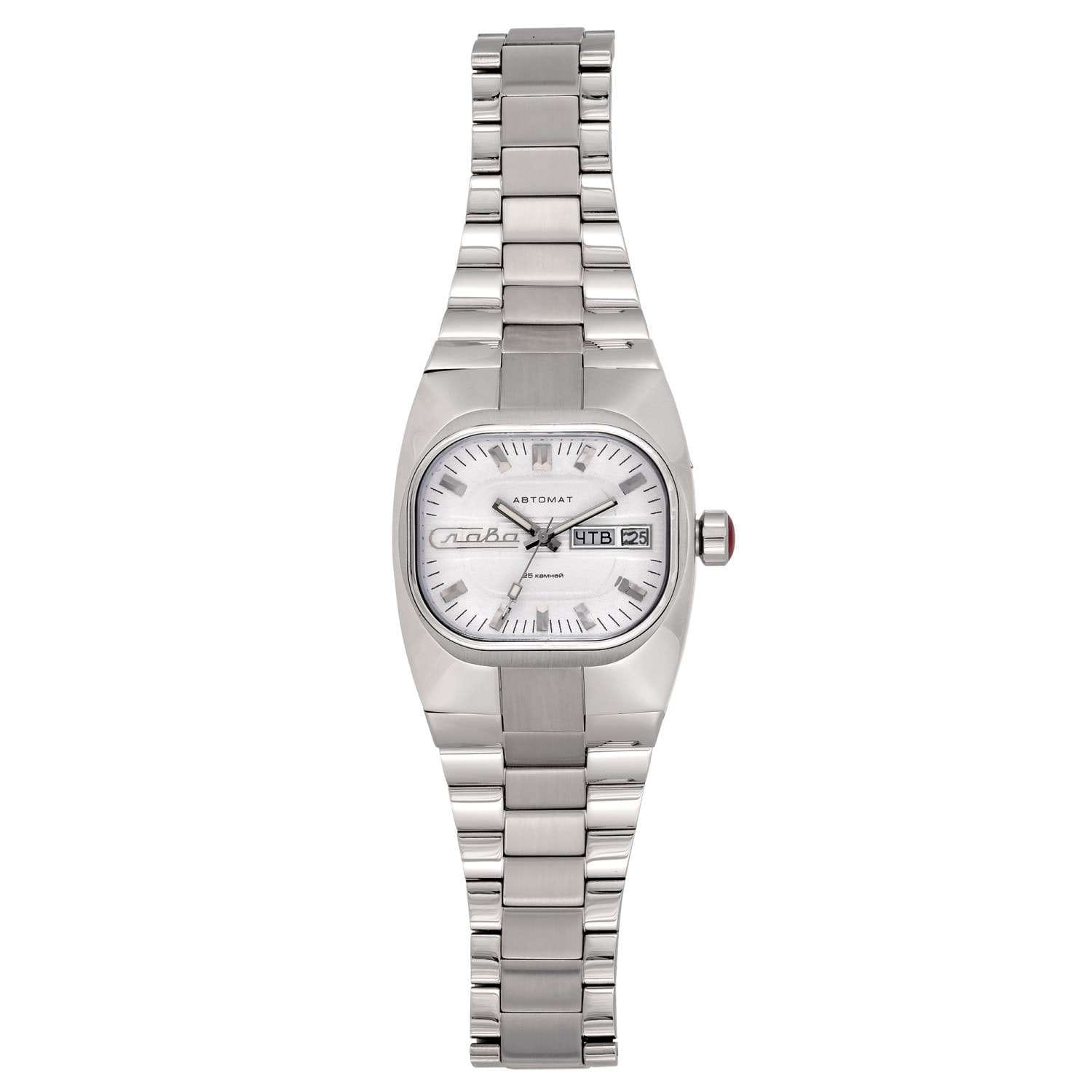 Слава Слава Танк 4320690/100-2427 мужские часы белый циферблат на запястье