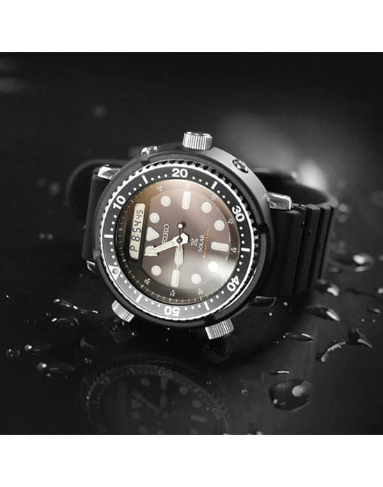 Seiko Seiko Prospex SNJ025P1 мужские часы черный циферблат на запястье