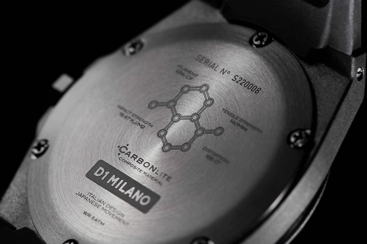 D1 Milano D1 Milano Carbonlite CLRJ04 кварцевые мужские часы часы крупный план синий циферблата