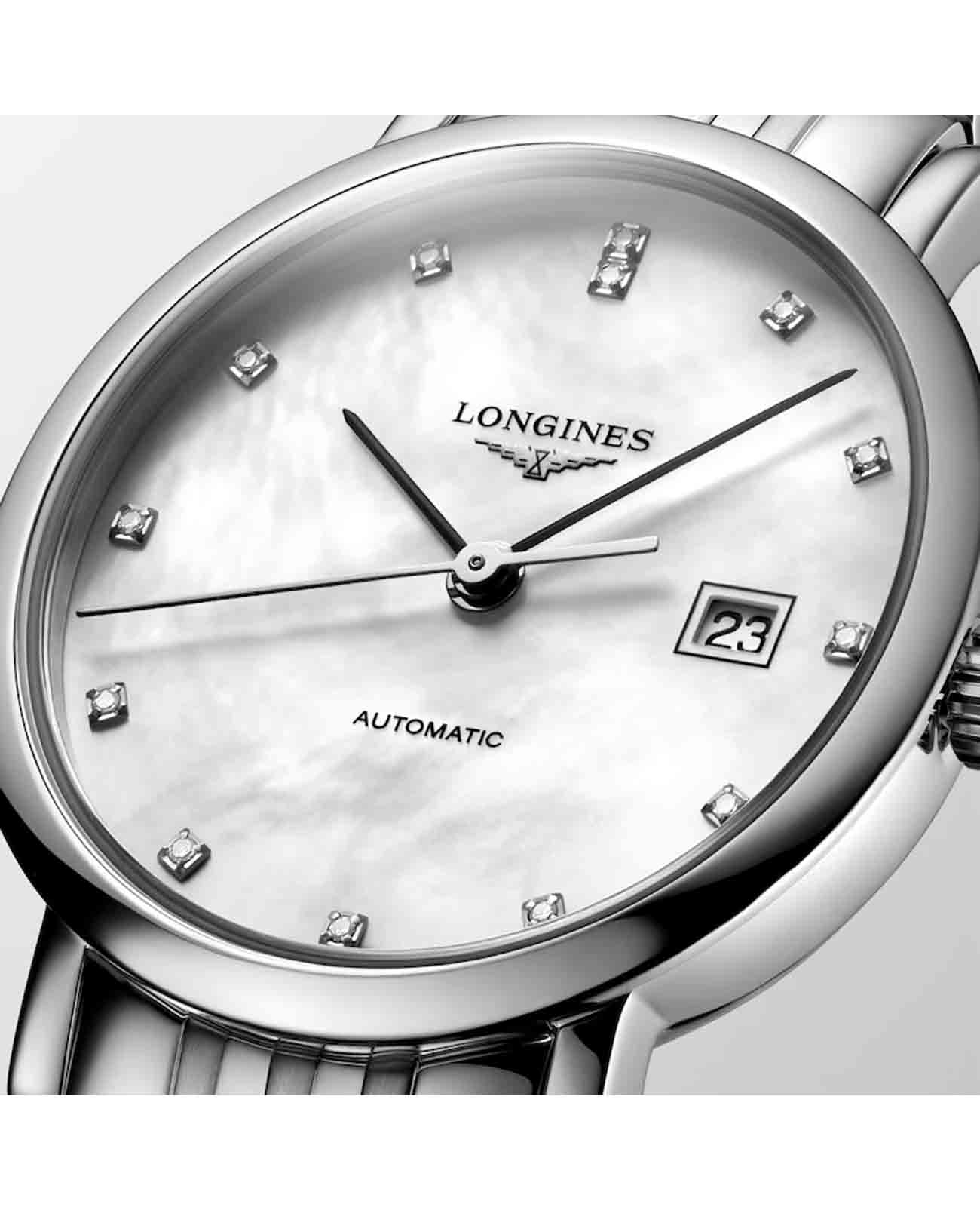 Longines Longines Elegant Collection L4.310.4.87.6 женские часы перламутровый циферблат на запястье