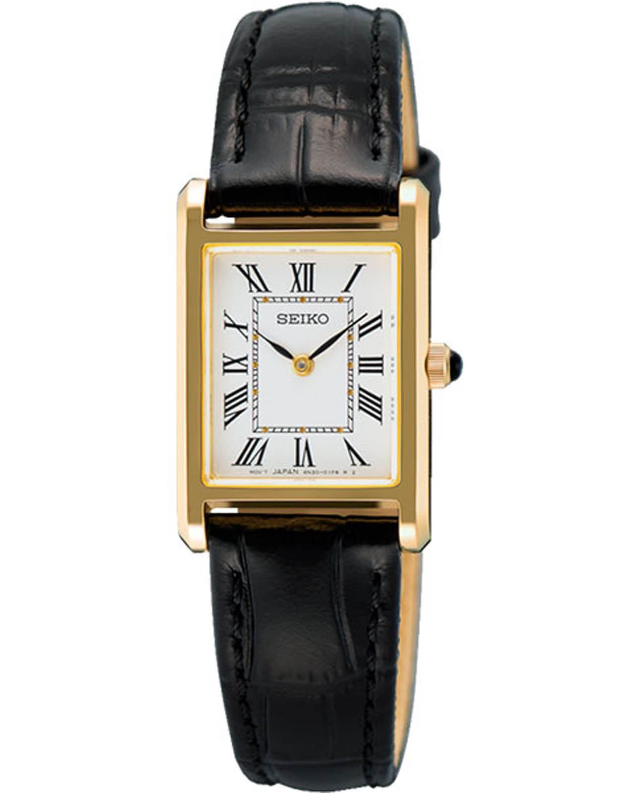 Seiko Seiko Conceptual Series Dress SWR108P1  SWR108P1 кварцевые женские часы белый циферблат, браслет кожаный — вид спереди