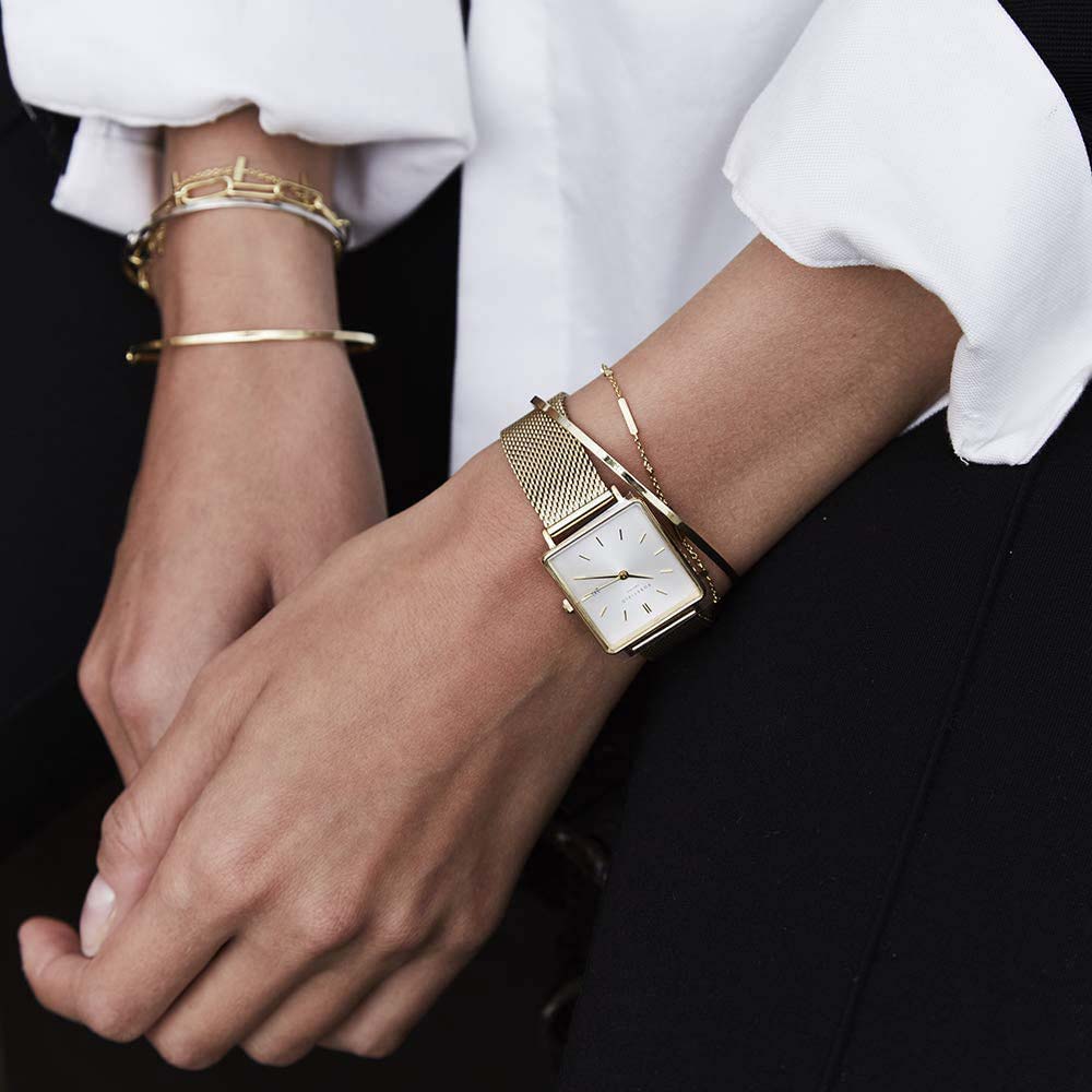 Rosefield Rosefield The Boxy QWSG-Q03 , наручные женские часы фото под углом