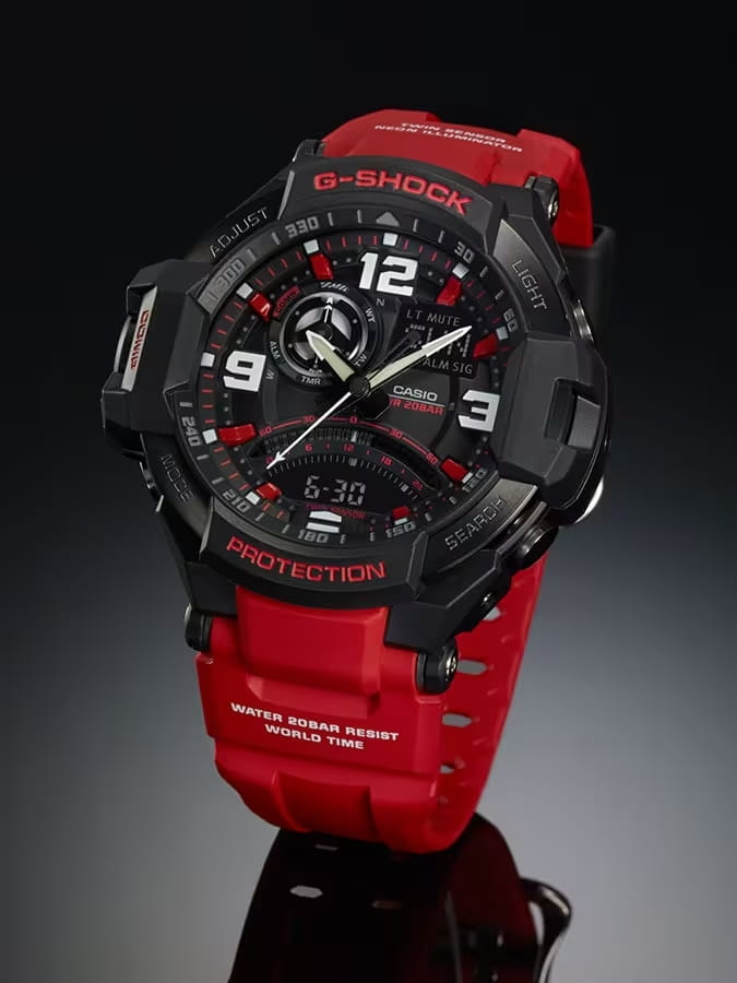 Casio Casio G-Shock GA-1000-4BDR (GA-1000-4B) GA-1000, наручные мужские часы фото под углом