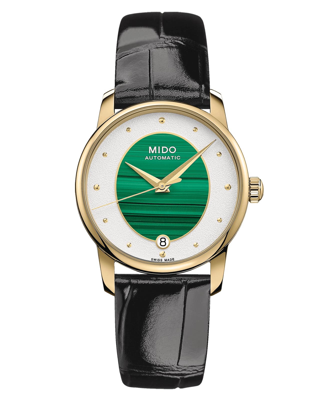 Mido Mido Baroncelli Wild Stone M035.207.36.461.00  M0352073646100 механические женские часы  циферблат, браслет кожаный — вид спереди
