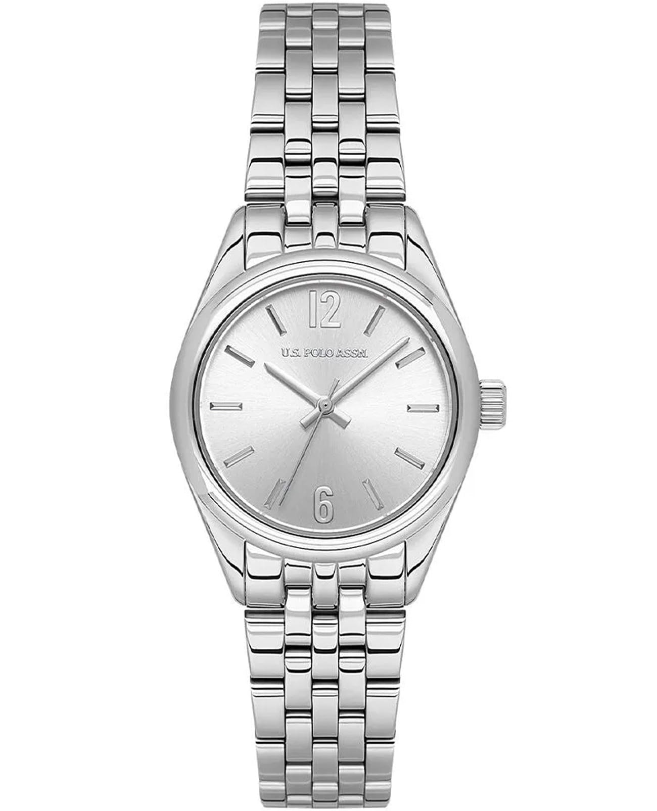 U.S. Polo Assn. U.S. Polo Assn. Stile USPA2109-01  USPA2109-01 кварцевые женские часы серебристый циферблат, браслет нержавеющая сталь — вид спереди