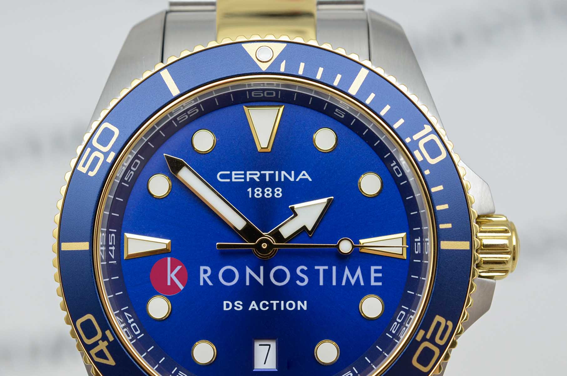 Certina Certina DS Action C048.410.22.041.00,  швейцария мужские часы на браслете нержавеющая сталь с pvd-покрытием боковой вид