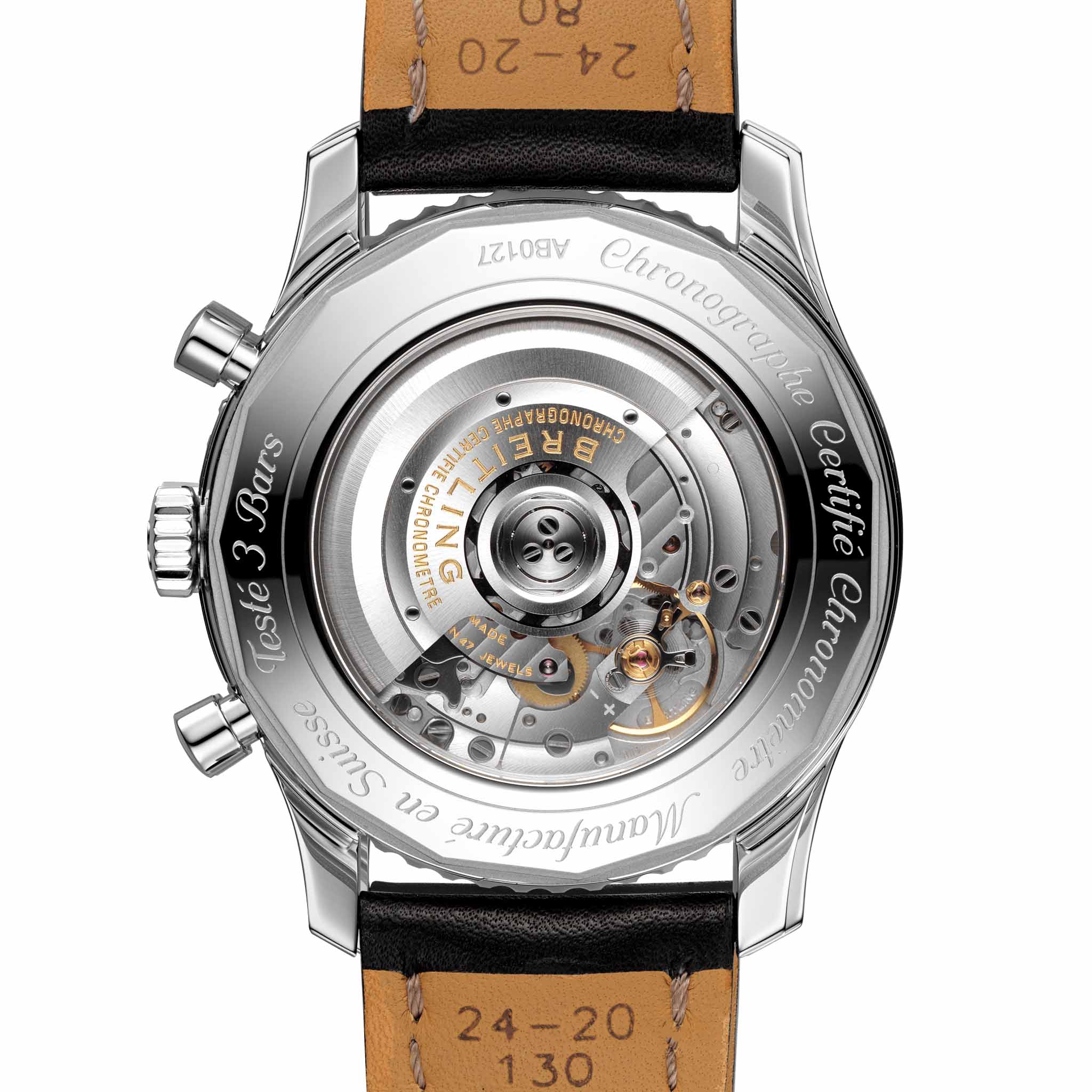 Оригинальные часы Breitling Breitling Navitimer B01 Chronograph 46 AB0127211B1X1 механические калибр механизма мануфактурный механизм breitling caliber b01 общий вид