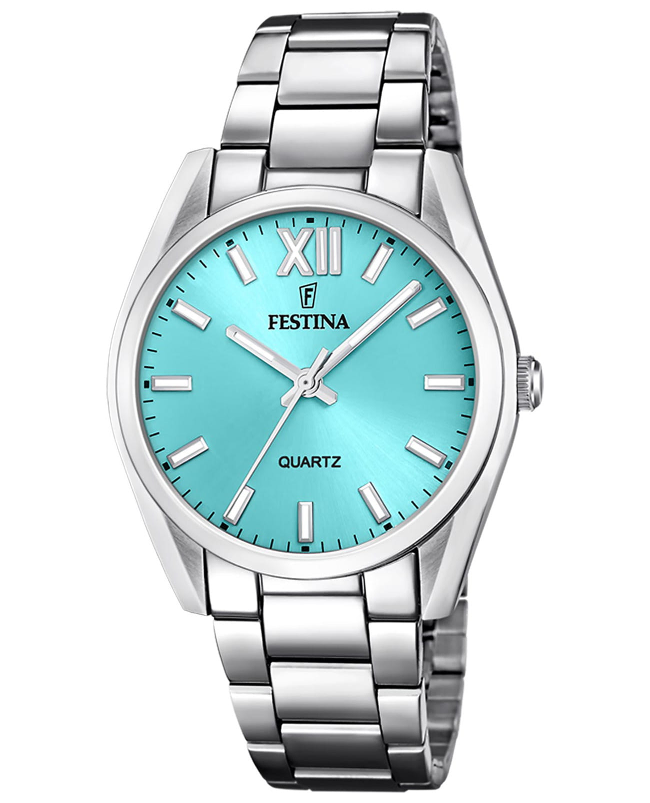 Festina Festina Alegria F20622/D  F20622/D кварцевые женские часы бирюзовый циферблат, браслет нержавеющая сталь — вид спереди