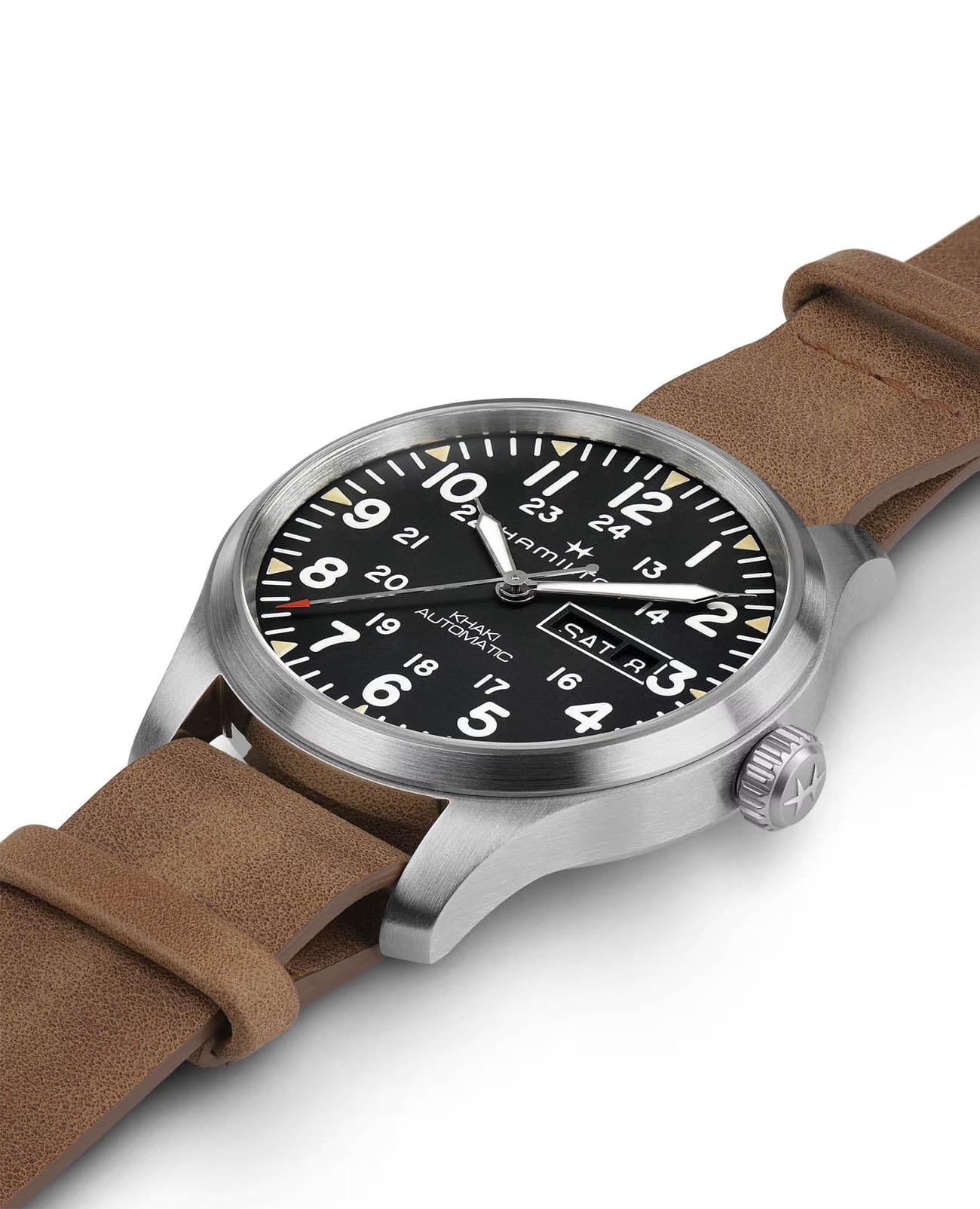 Hamilton Hamilton Khaki Field Day Date Auto H70535531, khaki field швейцария мужские часы на браслете кожаный боковой вид