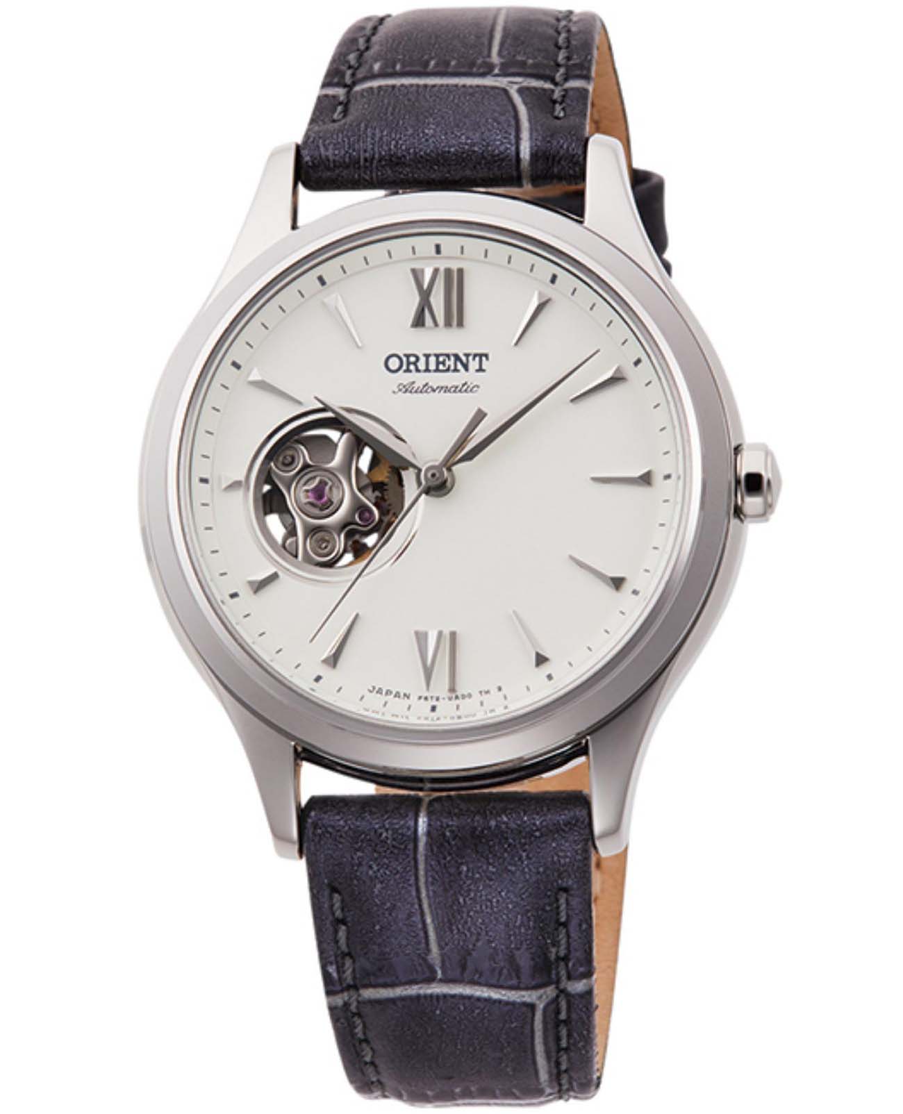 Orient Orient RA-AG0025S (RN-AG0025S)  RA-AG0025S механические женские часы белый циферблат, браслет кожаный — вид спереди