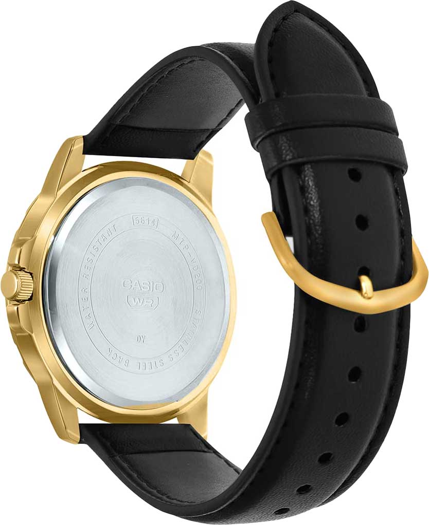 Casio Casio Collection MTP-VD200GL-1B мужские часы черный циферблат на запястье
