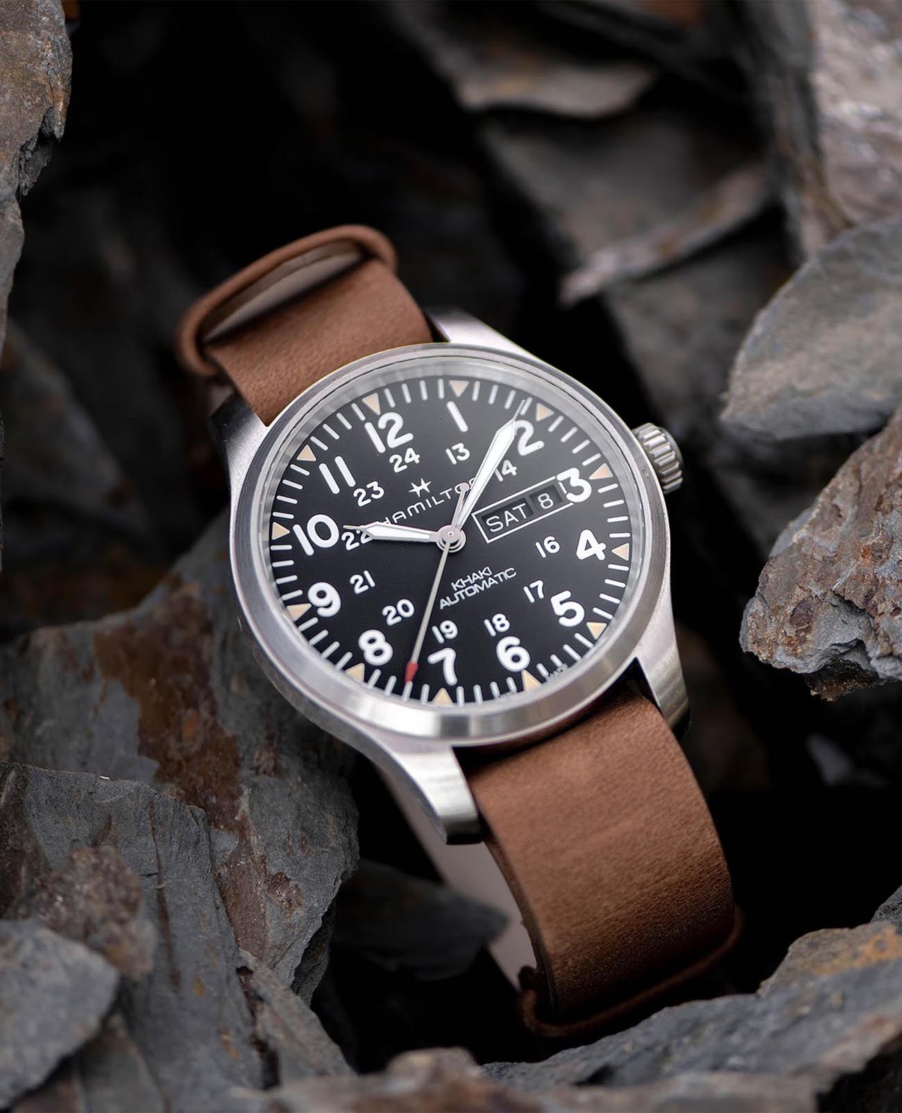 Hamilton Hamilton Khaki Field Day Date Auto H70535531 мужские часы серый циферблат на запястье
