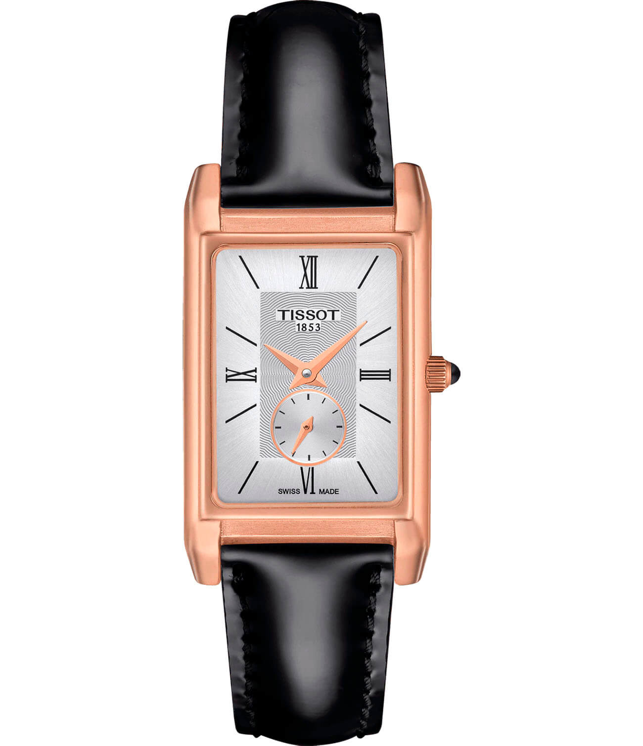 Tissot Tissot Prestigious Lady 18K Gold T923.335.76.038.00  T9233357603800 кварцевые женские часы белый циферблат, браслет кожаный — вид спереди
