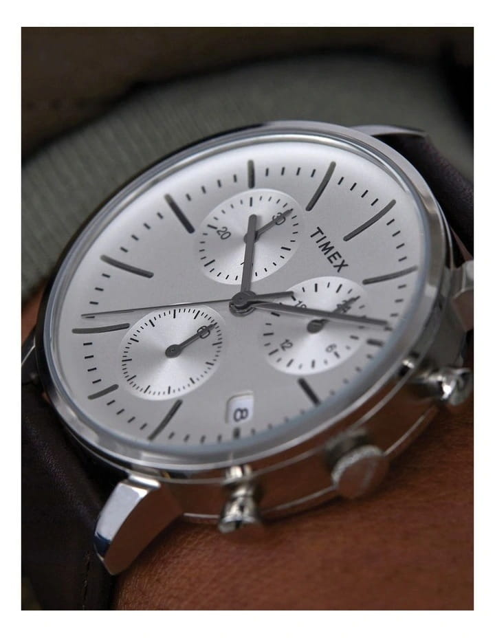 Timex Timex Midtown Chronograph TW2V36600 мужские часы белый циферблат на запястье