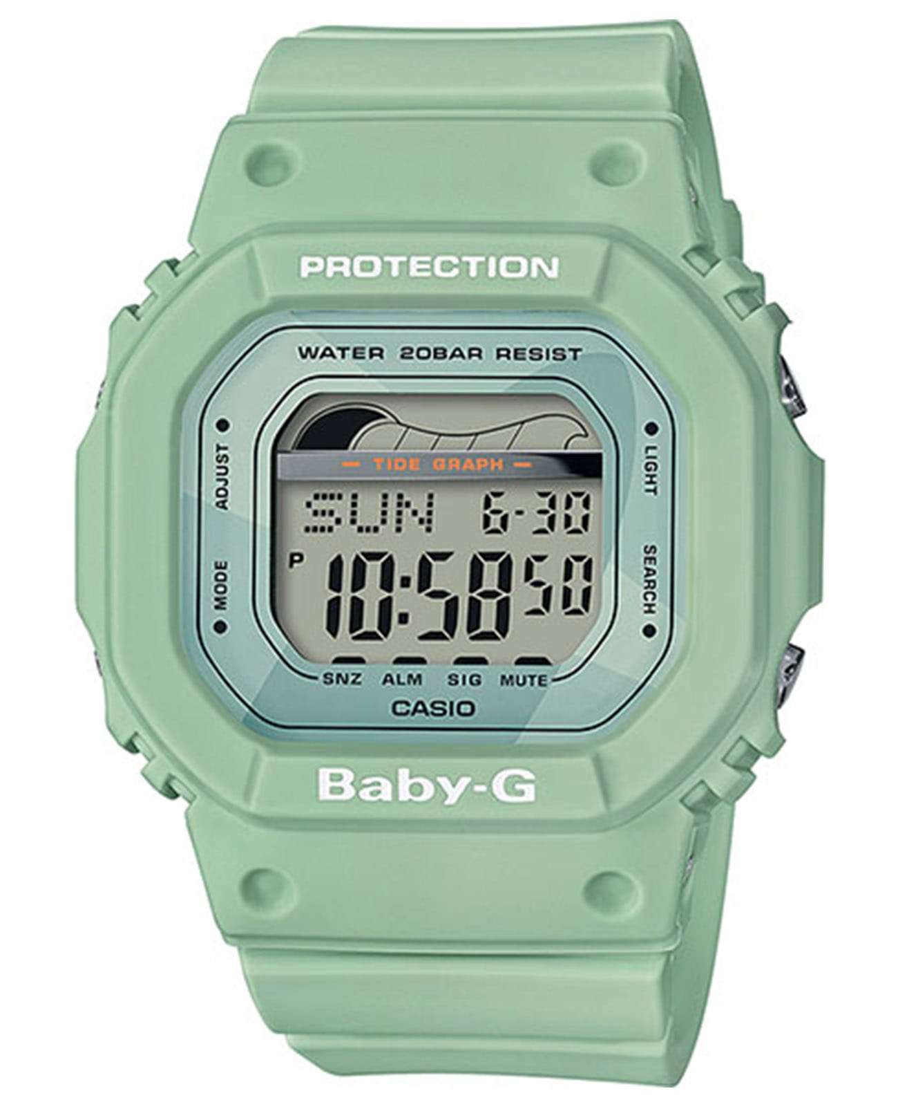 Casio Casio Baby-G BLX-560-3E  BLX-560-3E кварцевые женские часы серый циферблат, браслет пластик — вид спереди