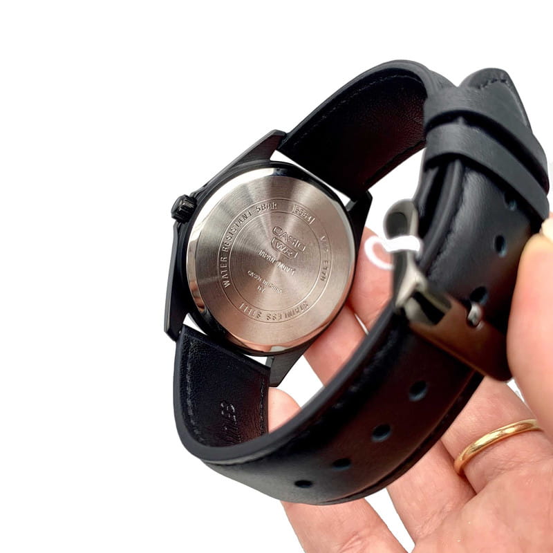 Casio Casio Collection MTP-E170BL-1B, collection япония мужские часы на браслете кожаный боковой вид